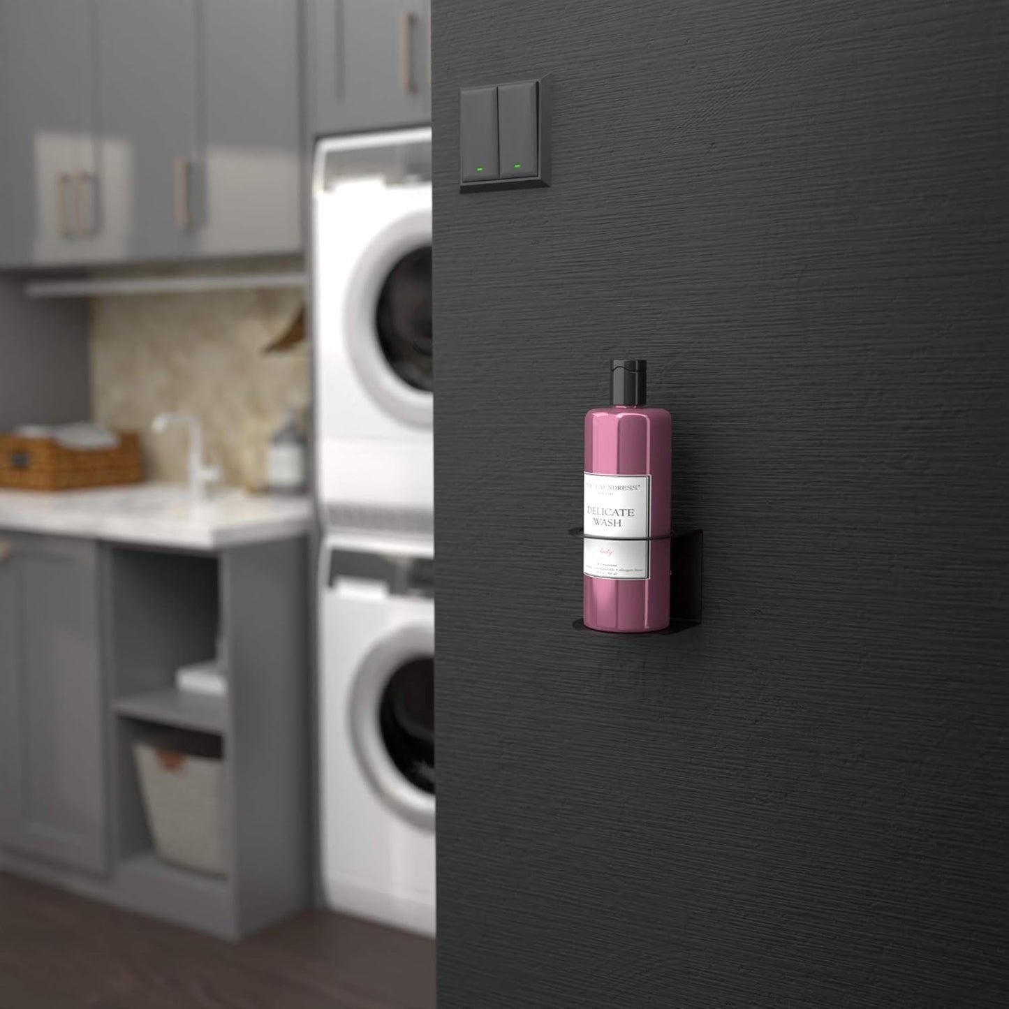 Koova All-Purpose Spray Bottle Holder | Easy Install Wall Mount - Hardware Included | Heavy-Duty Powder Coated Steel Storage Rack for Garage And Home | Craft Workspace Paint Bottle Organizer USA Made