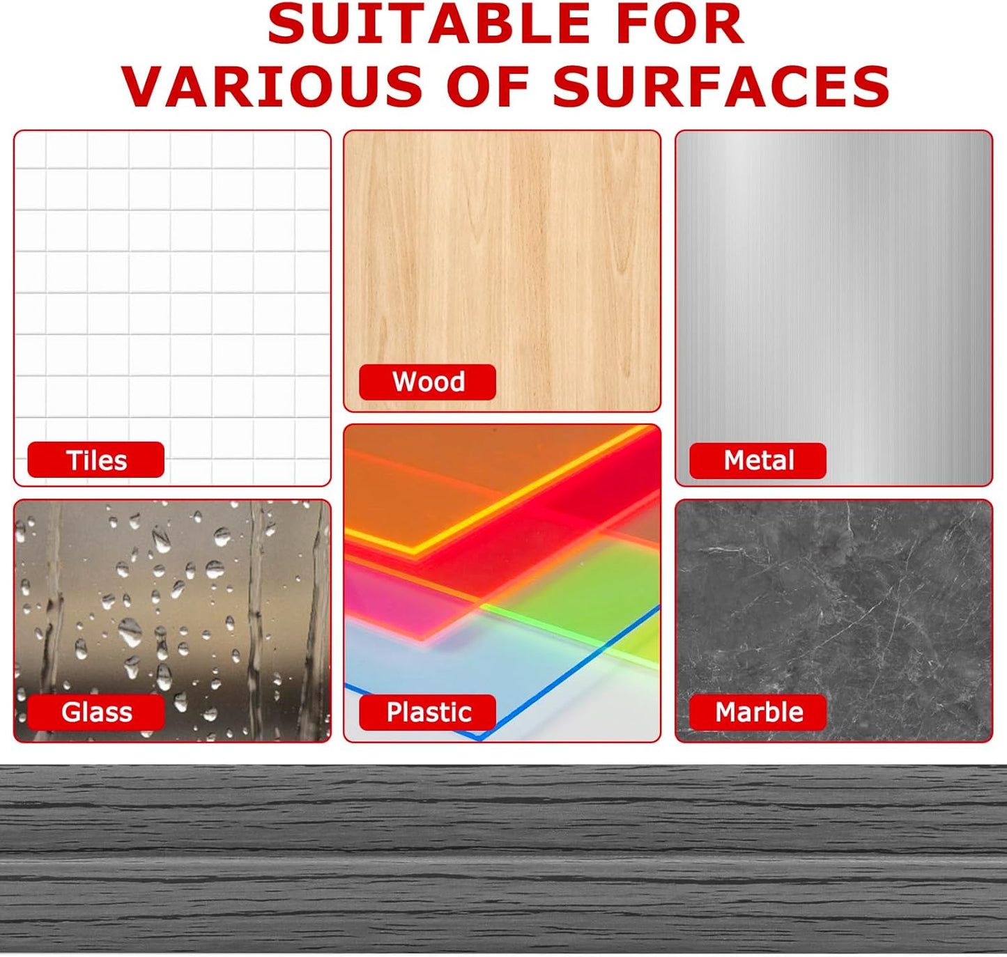 Flexible Wall Corner Protector Moulding Trim Peel and Stick Wall Corner Guards Edge Protector Self Adhesive Molding Trim Strip for Edge Ceiling (Deep Gray Wood Grain, 1.6 in x 10 Ft)