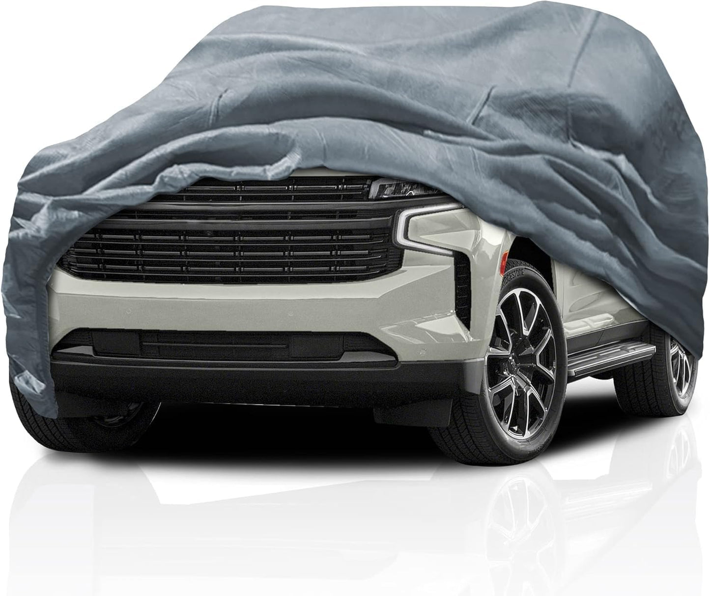 Supreme Full Car Cover - Semi Custom Fit for Tahoe 2000-2006 SUV 4-Door | All-Weather Protection: Waterproof, Dustproof, Windproof, UV-Resistant | Includes Accessories