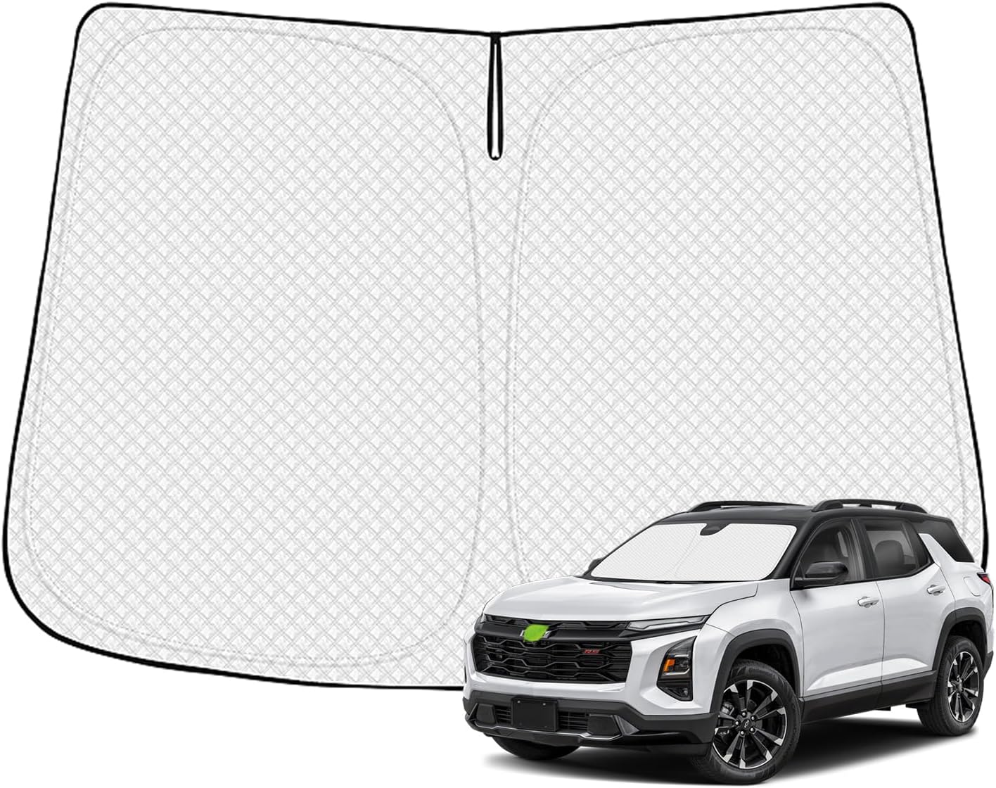 Windshield Sun Shade for 2025 2026 Chevrolet/Chevy Equinox Accessories Thicken 6-Layer Front Window Sunshade Cover Sun Visor Protector Foldable Block UV Rays Keep Vehicle Cool