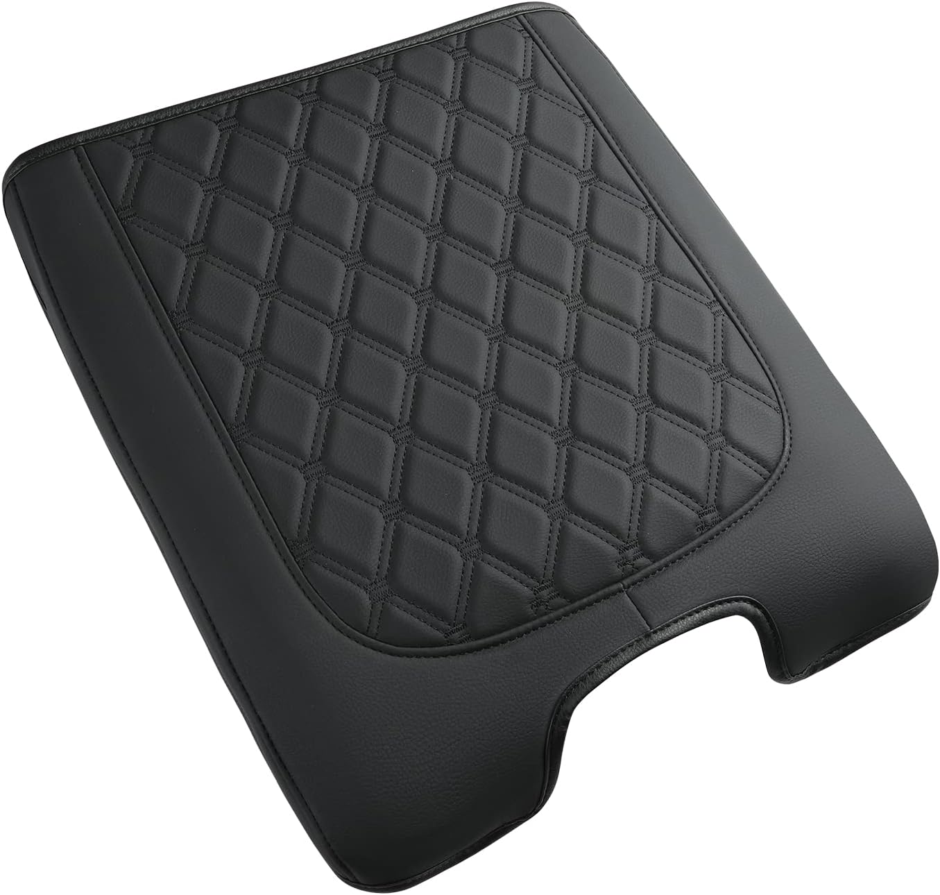 GIANT PANDA Custom Fit Console Cover for 2013-2018 Ram 1500 & 2013-2024 Ram 2500/3500/1500 Classic Model Jump Seat Console - Waterproof Faux Leather Armrest Center Cover - Full Protection - Black