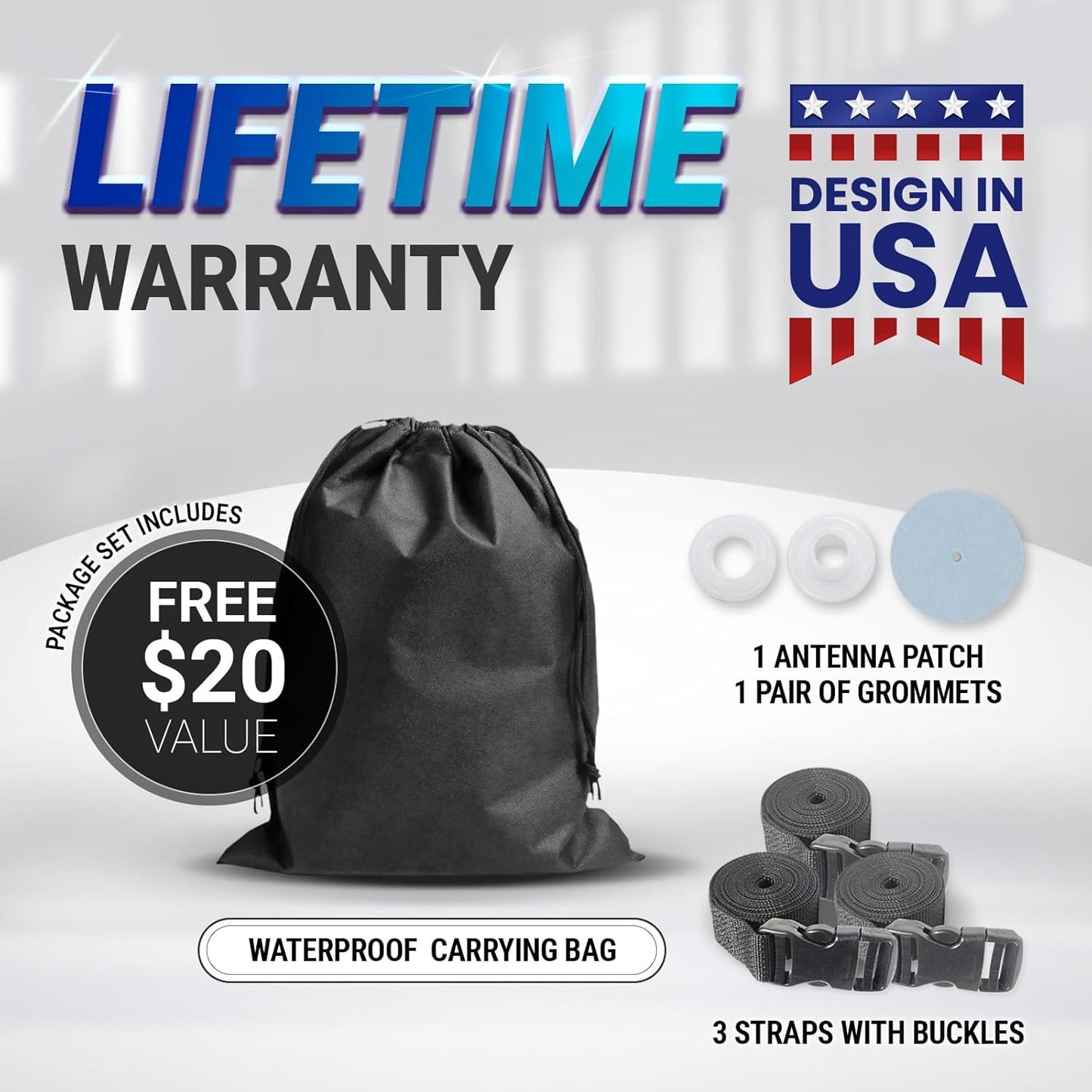 iCarCover Custom Car Cover for Chevy Nova 4-Door Sedan (1985-1988) Waterproof All Weather Rain Snow UV Sun Protector Full Exterior Indoor Outdoor Car Cover (Stripe - Gray/Black)