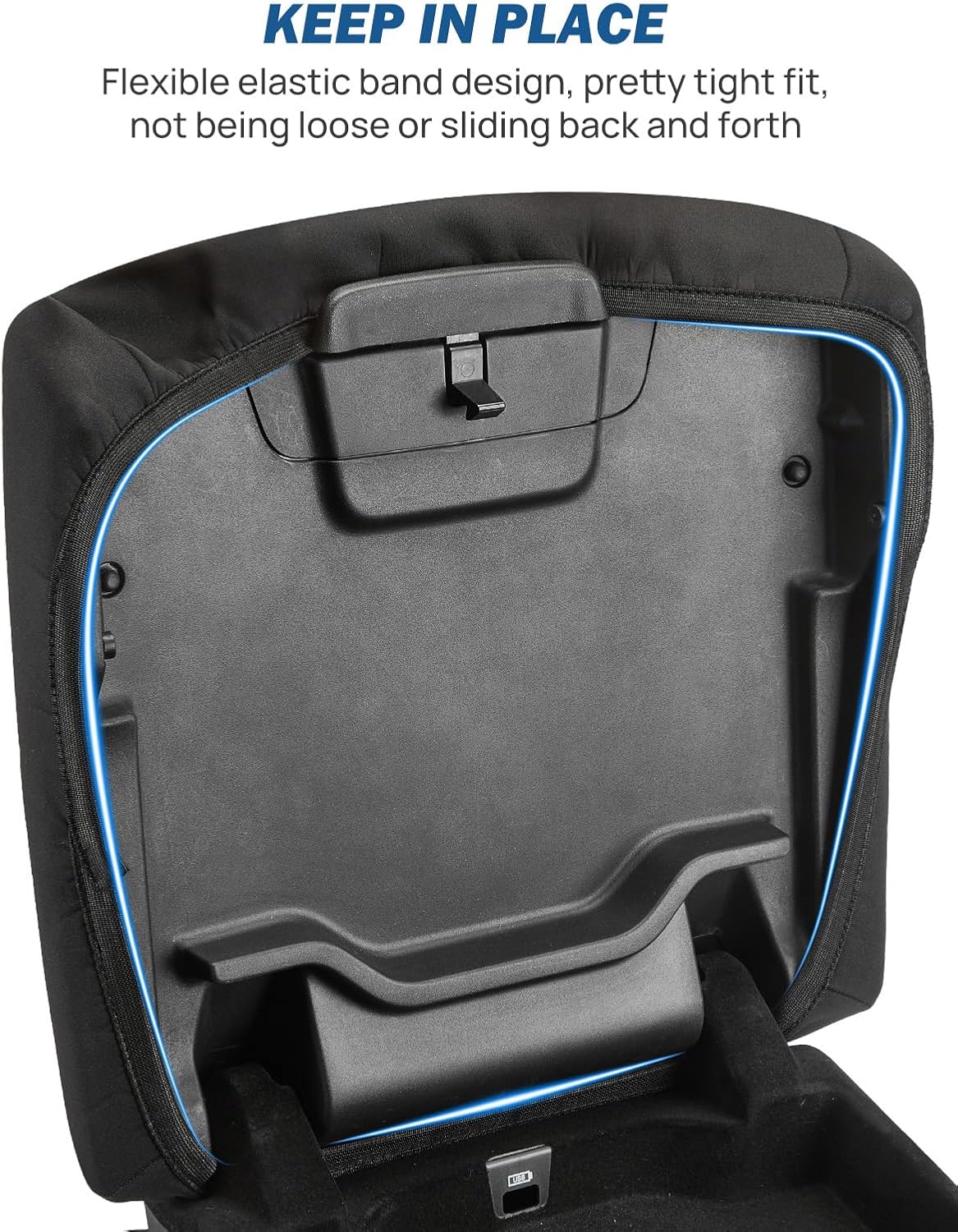 JOYTUTUS Center Console Cover Compatible with 2013-2025 Ram 1500 2500 3500, Neoprene Arm Rest Armrest Cover for Car, Middle Console Cover Lid