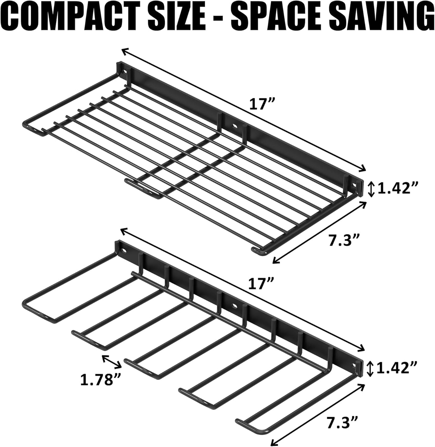 UNITEDPOWER Wall Mounted Drill Rack & Tool Shelf, Power Tool Organizer Holder, Heavy Duty Utility Storage Rack for Cordless, Battery Powered Hand Tools, Workshop, Shed, Garage