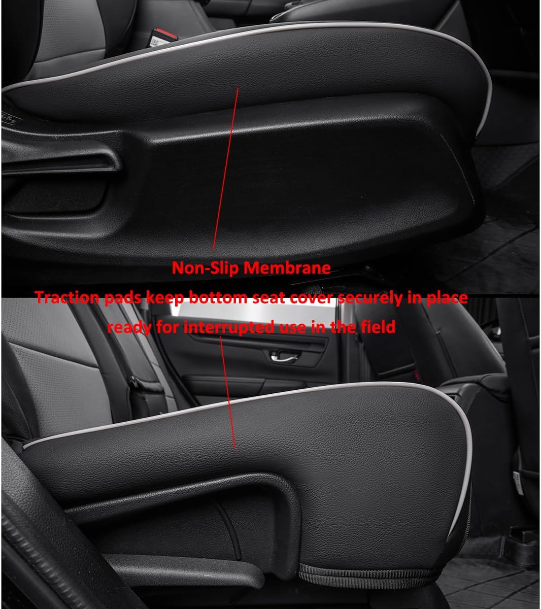 EKR Sportage Seat Covers Custom Fit for KIA Sportage EX,X-Line,SX,SX Prestige,X-pro,X-pro Prestige 2023 2024 2025 2026 Leather Car Seat Cover Full Set - Faux Leather (Black/Gray)