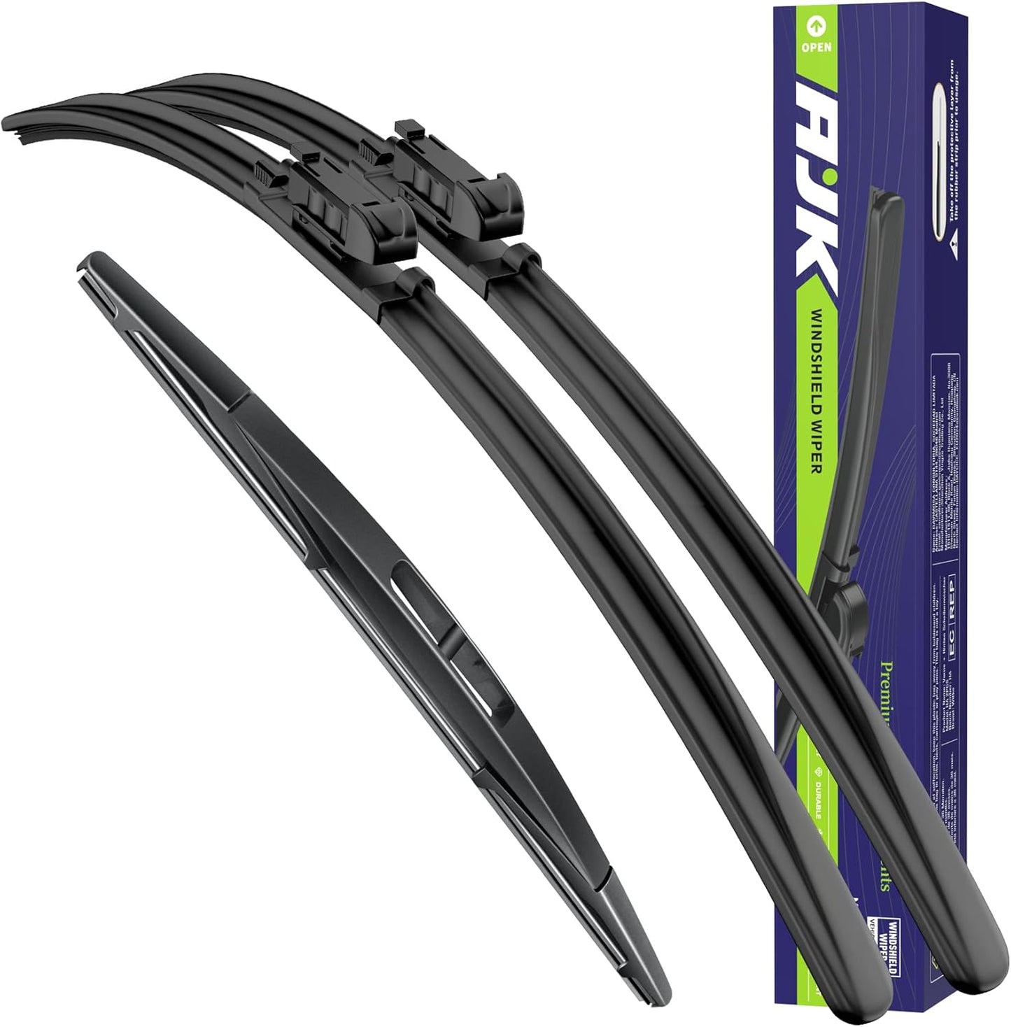 AJK Wiper Blades for Ford Escape 2008 2009 2010 2011 2012, 2 Piece All Weather OEM Quality Automotive Replacement Windshield Wiper Blades for My Car