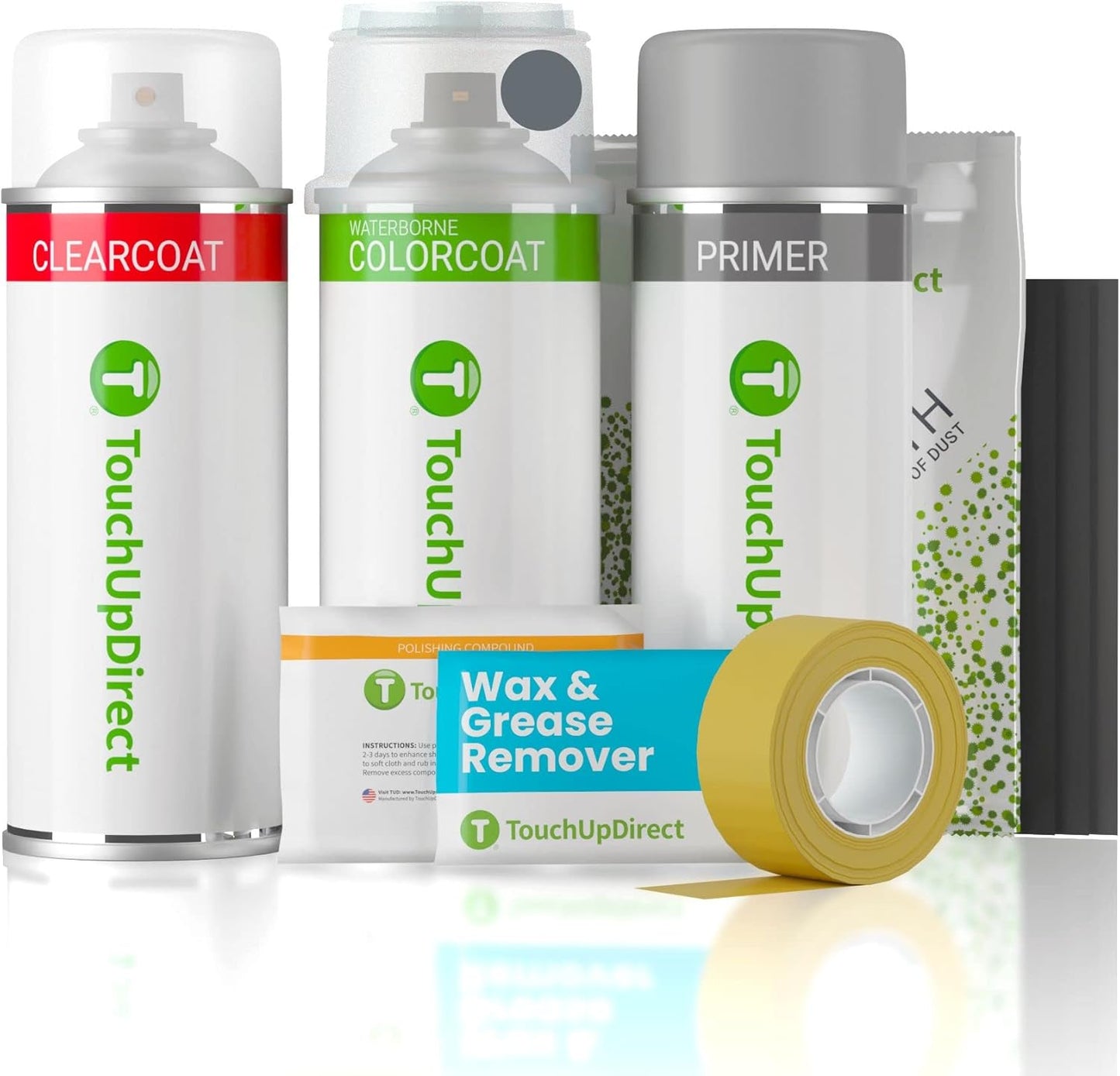 TouchUpDirect 1F9 Slate Metallic Compatible with Toyota Exact Match Touch Up Paint Aerosol - Platinum Kit