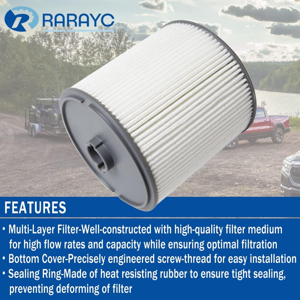 (Upgrade) 6.7L Cummins Fuel Filter Water Separator set for 2019 2020 2021 2022 2023 2024 Ram Turbo Diesel Engines 68157291AA and 68436631AA