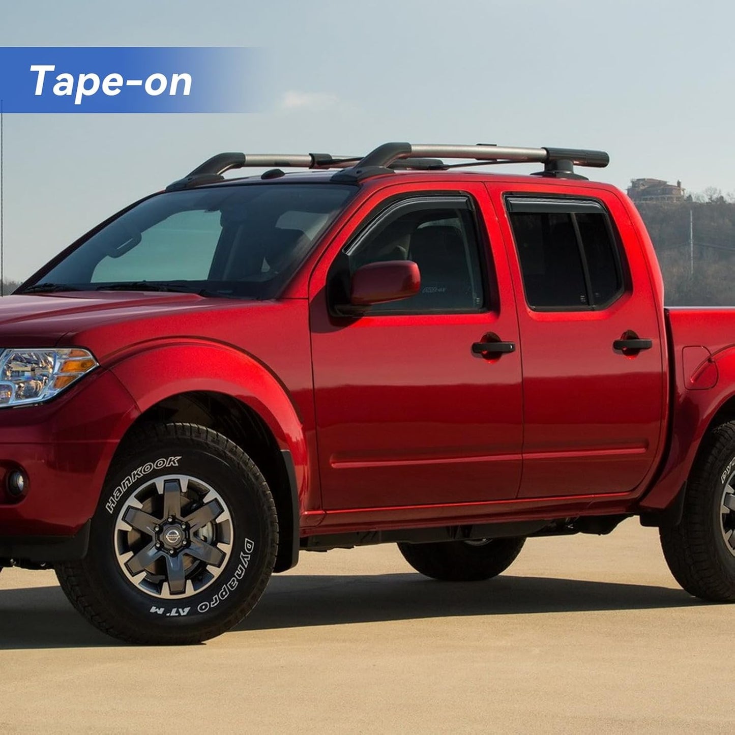 Window Visors Rain Guards Shield for 2005-2021 Nissan Frontier Crew Cab, Out-Channel Window Vent Wind Deflectors Visors Shades for 2009-2013 Suzuki Equator Crew Cab