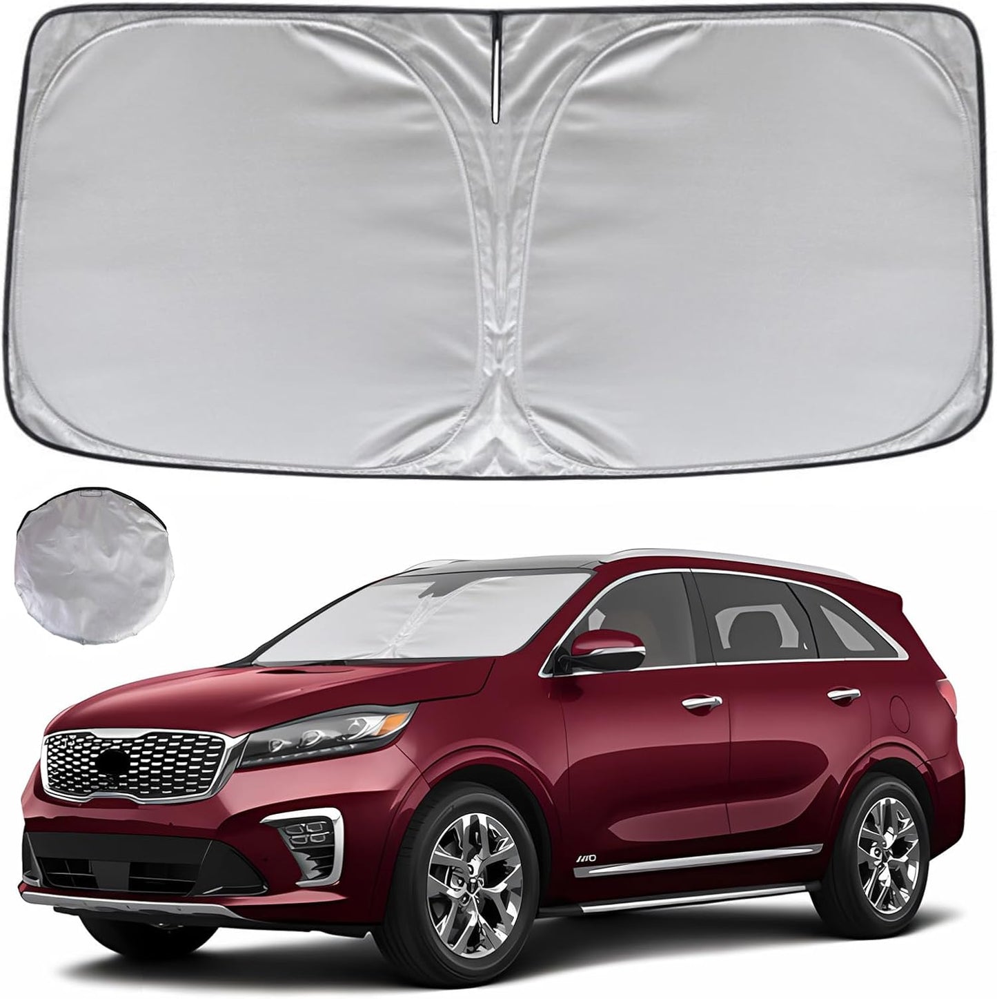 KAYZT Windshield Sun Shade for 2016-2020 Kia Sorento Foldable Sunshade Front Window Custom Fit Car Accessories