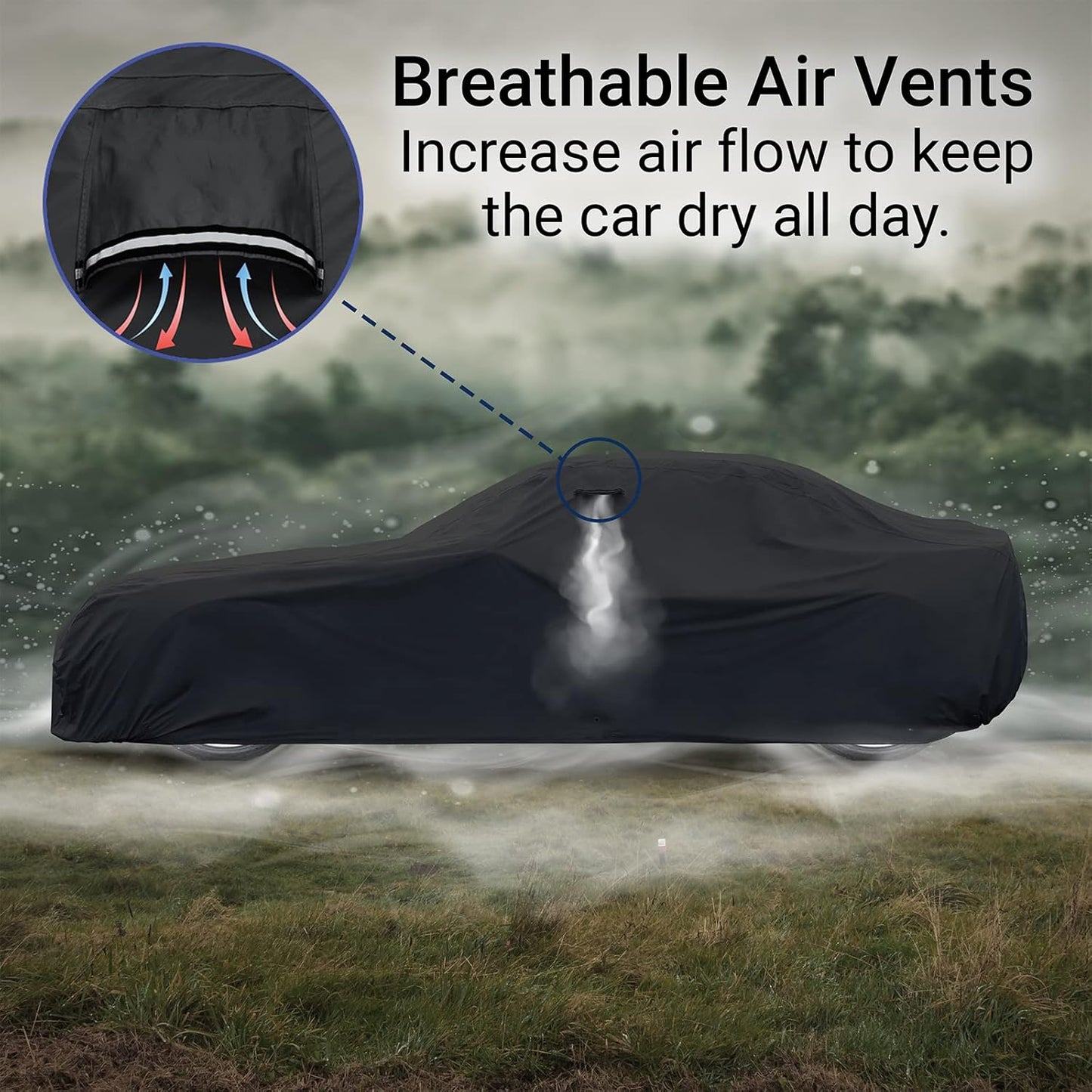 iCarCover Custom Car Cover for 1982-1992 Chevy Camaro Z28, IROC-Z, RS, Berlinetta, Sport Waterproof All Weather Rain Snow UV Sun Protector Full Exterior Indoor Outdoor Car Cover (Stripe - Black/Gray)