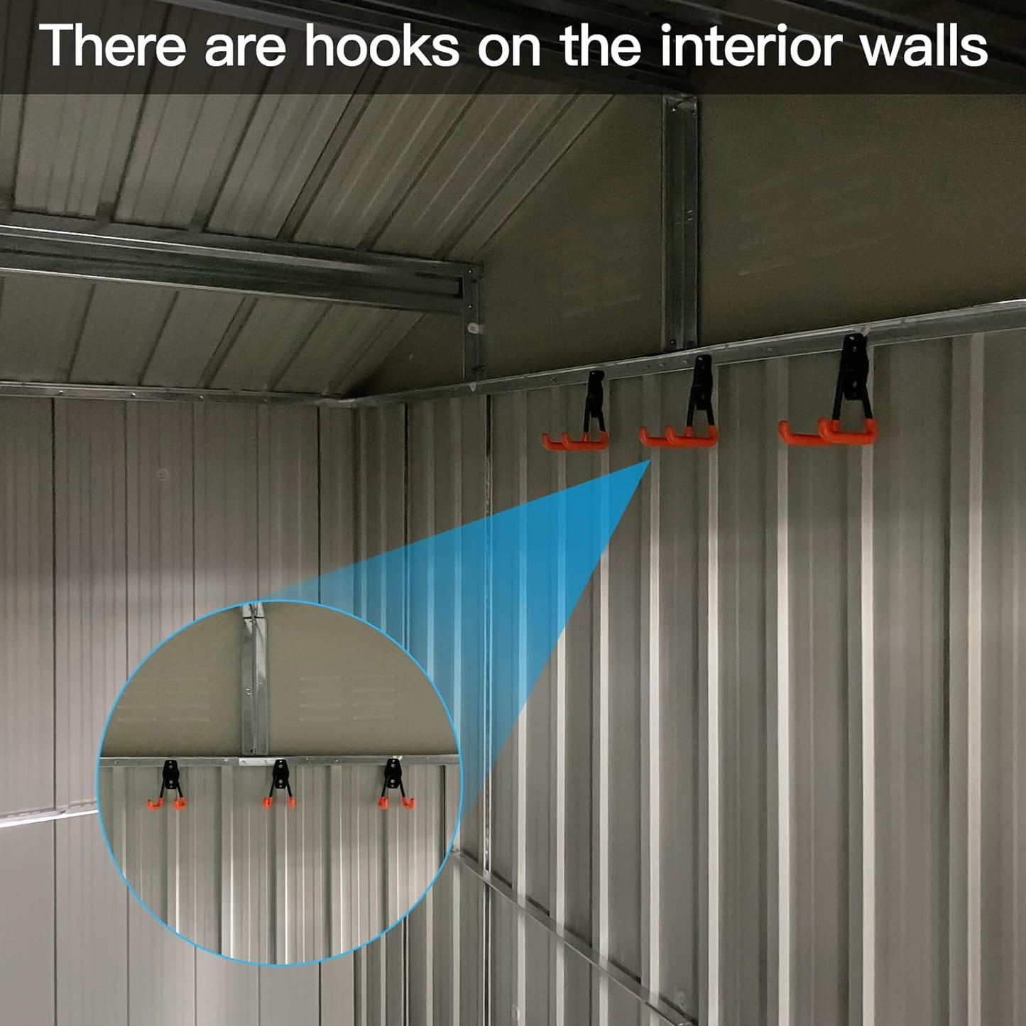 Outdoor Storage Shed,12X10 FT Metal Garden Shed with Lockable Doors & Slooping Roof,Updated Reinforced Door,Tool/Bike Sheds for Backyard, Patio, Poolside,Garage