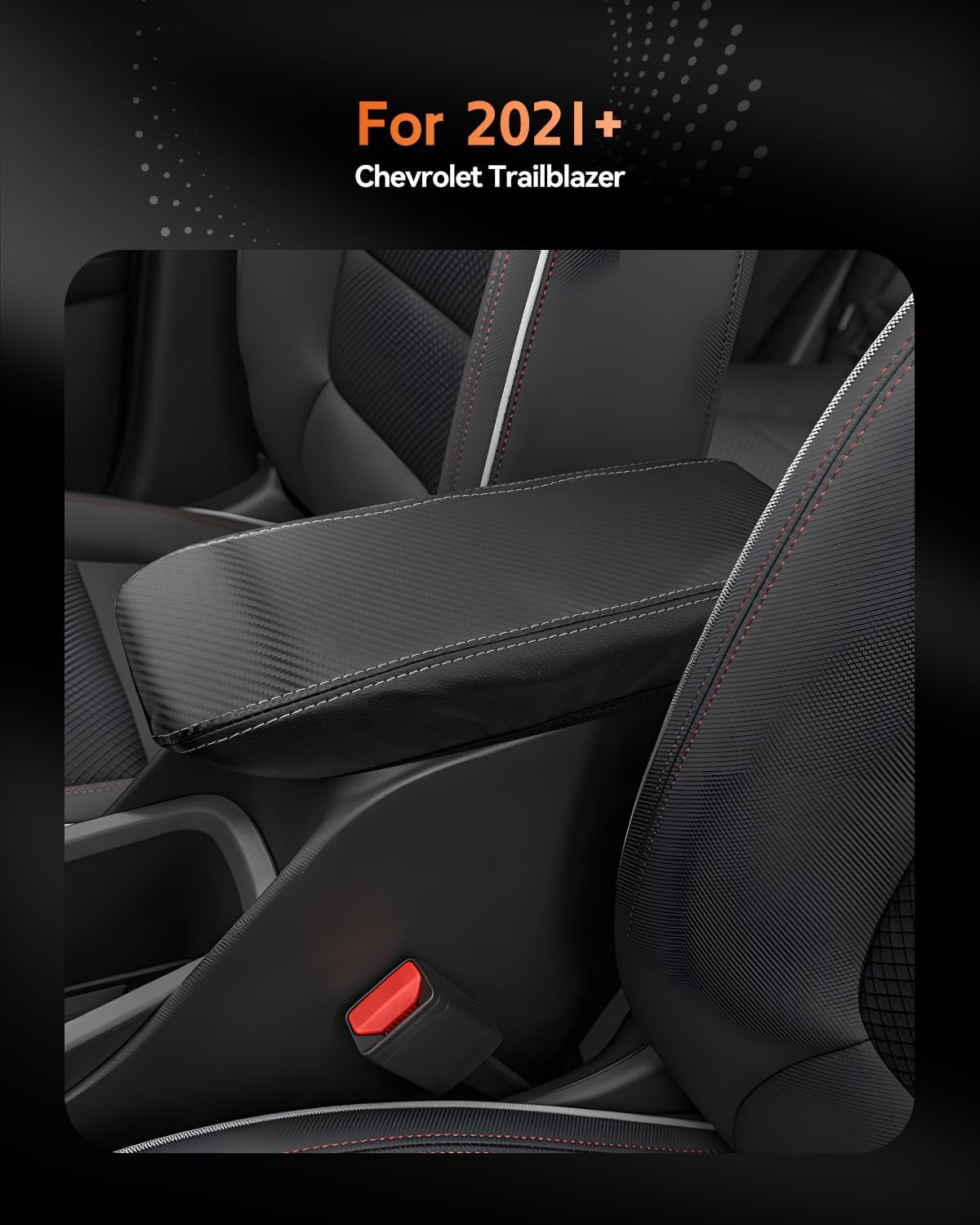 CDEFG for Chevrolet Trailblazer 2021-2025 Center Console Cover Armrest Box Cover for Chevy Trailblazer (LS, LT, Activ, RS) 2021 2022 2023 2024 2025 Accessories Arm Rest Protector