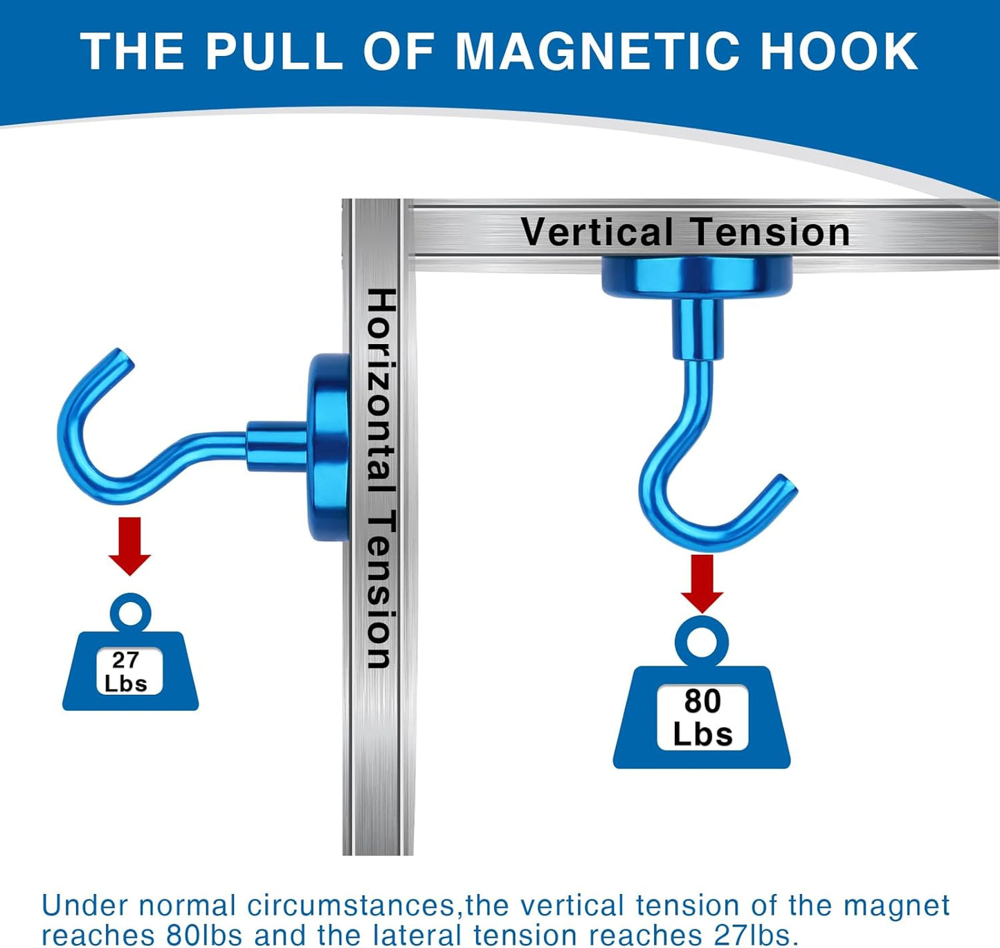 LOVIMAG Cruise Ship Essentials, 80Lb Magnetic Hooks for Cruise Cabins, Strong Magnetic Hooks for Hanging, Refrigerator, Celling, Grill, Fridge, Kitchen-12Pack