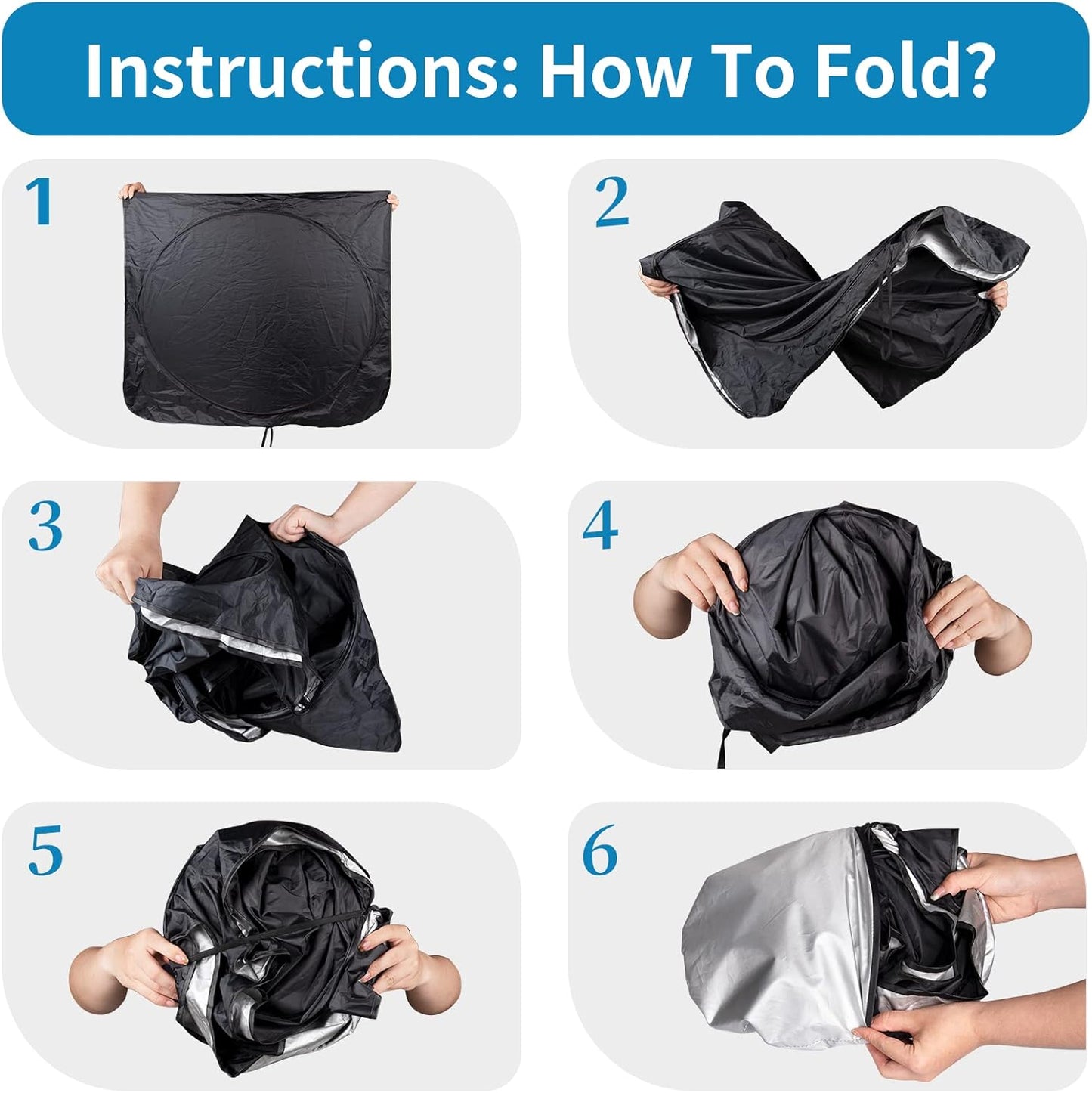 for Ford F250 F350 F450 F550 2017-2024 2025 Super Duty Crew Cab Windshield Sun Shade, Foldable Front Windows Sunshades Custom Fit F 250 Folding Sun Visor Shield Blocks UV Car Accessories