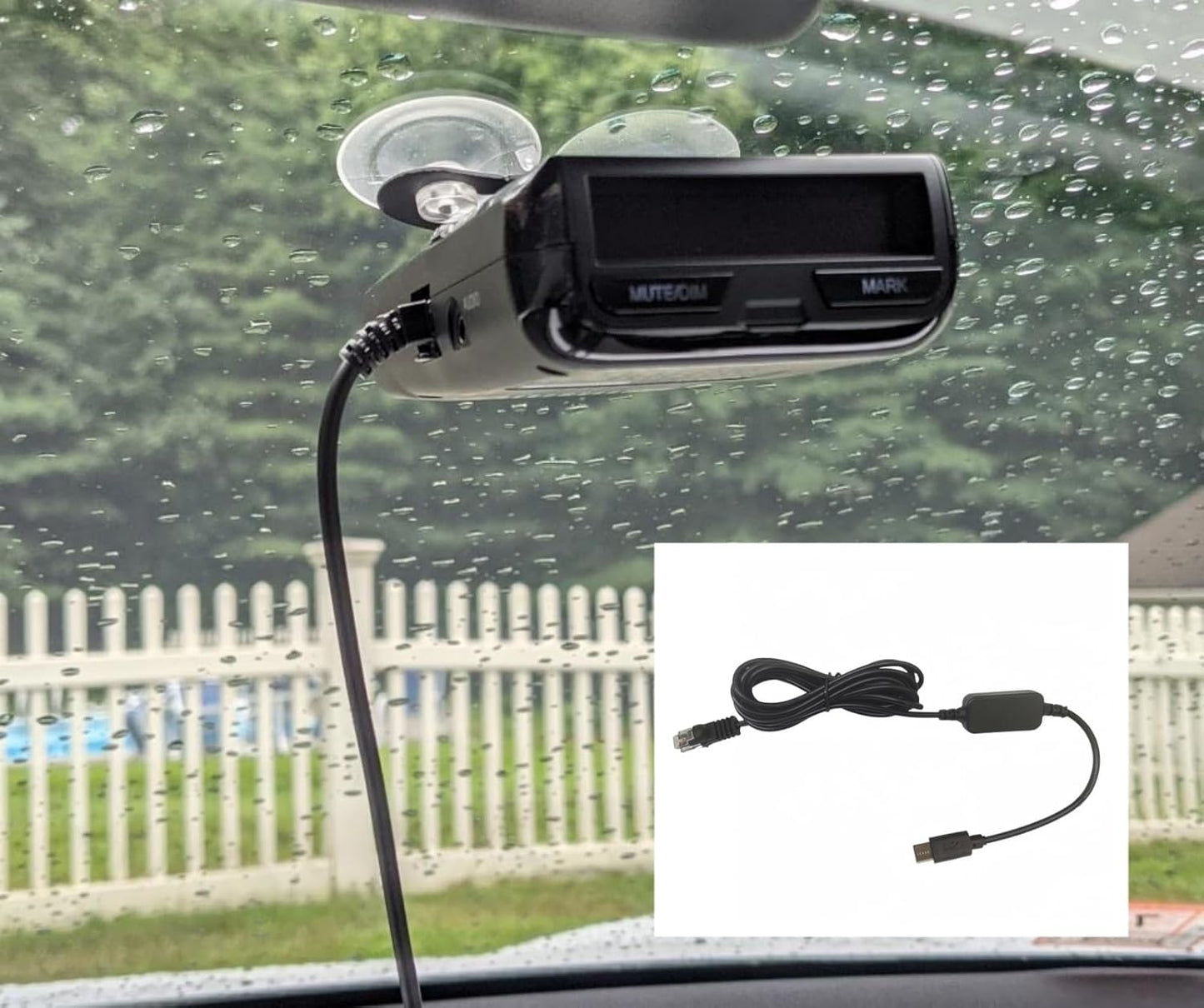 USB C to RJ11 Radar Detector Power Cord Cable(7FT*2) for Escort Valentine One Uniden Beltronics