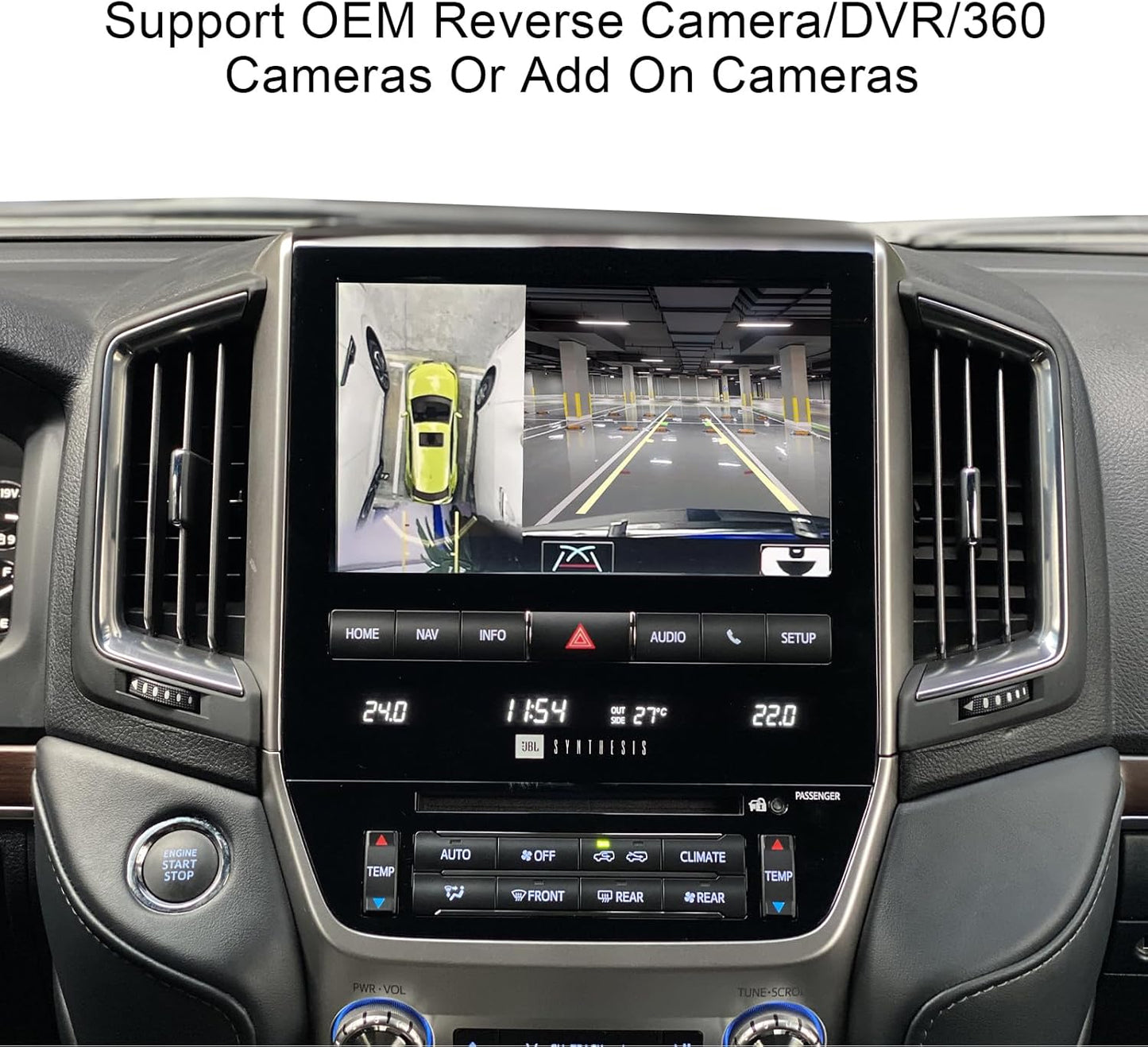 LVDS Wired/Wireless CarPlay Decoder Retrofit Kit for Land Cruiser LC200 2016-2021, Support Wireless Android Auto, Upgrade Car Screen to Phone Mirror, Keep The Factory Screen and Features