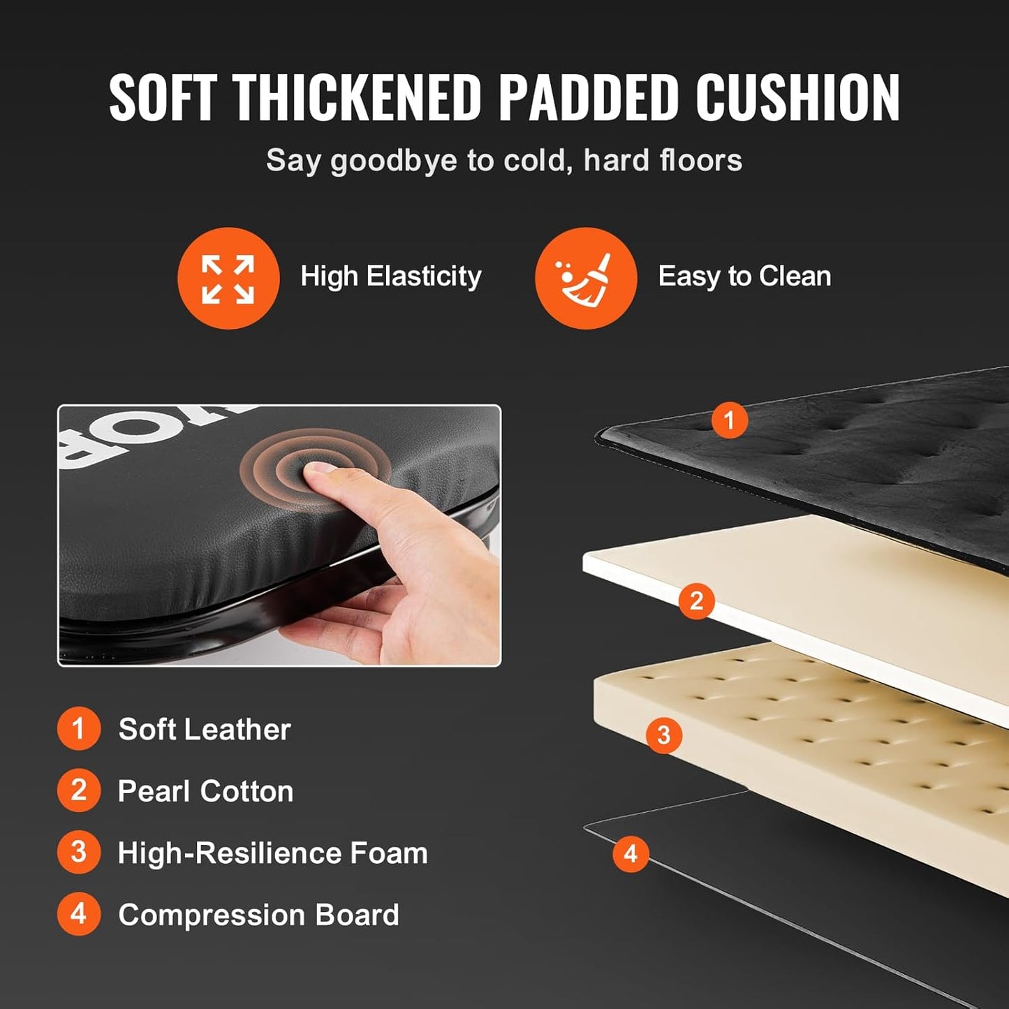 VEVOR Foldable Z Garage Creeper, 40 in, 450 lbs Load Capacity Rolling Folding Mechanic Creeper Stool, with 6 Universal Wheels Padded Seat Steel Frame, Lay Down or Sit Chair for Garage Shop or Home