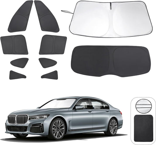 TINGLU Window Shades for BMW X1 F48 2016 2017 2018 2019 2020 2021 2022 Accessories Car Side Full Windows Rear Triangular Windshield Sun Shade Sun UV Rays & Privacy Protection for Camping 10PCS