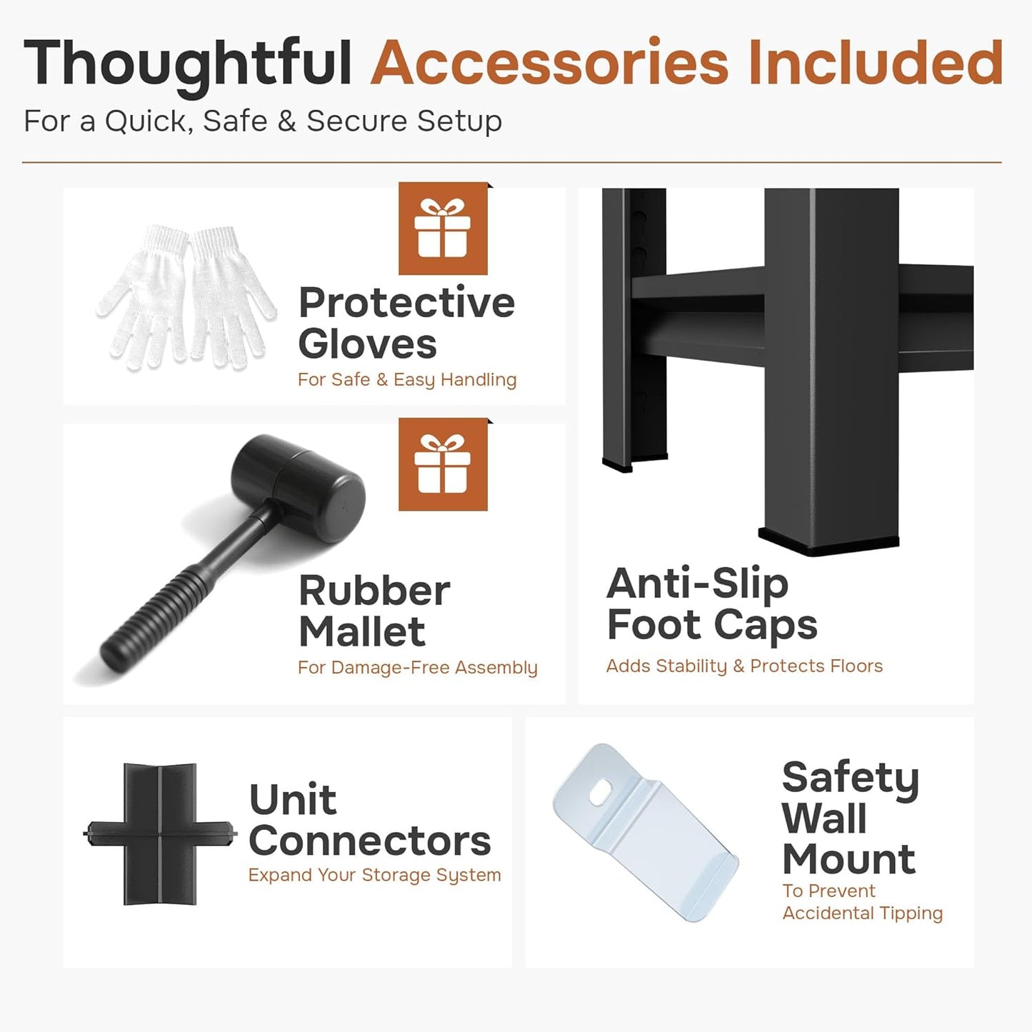 2500LBS Garage Shelving Heavy Duty 35.4"W Storage Shelves 5 Tier Heavy Duty Shelving Adjustable Garage Shelves for Basement, Warehouse, Commercial, Easy Assemble, 35.4" W x 71.2" H x 15.4" D