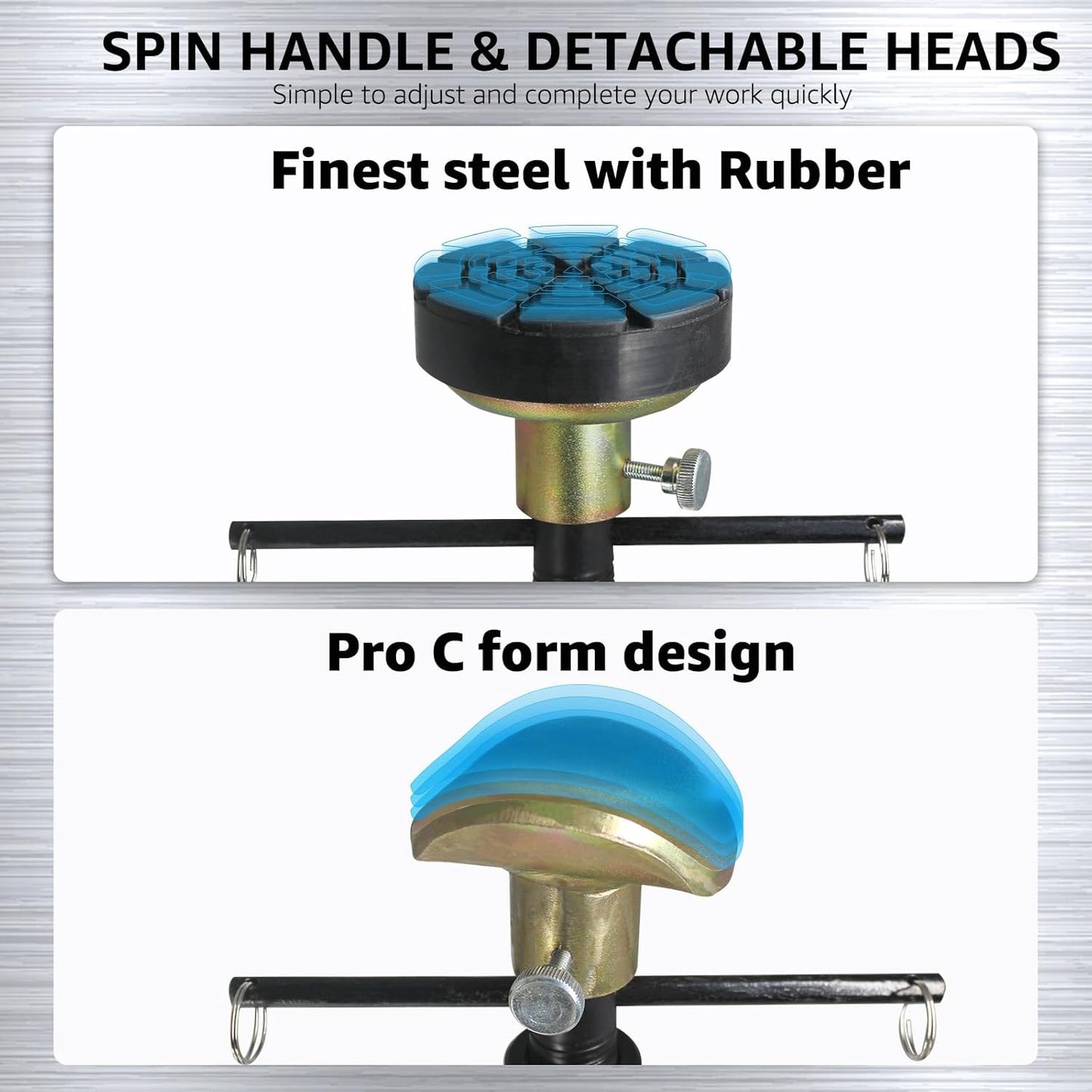 BESTOOL 1-Ton (2000Ibs) Underhoist Support Stand with Handle, Adjustable Height 30.7'' to 70.8'', Multi-Functional Topped Adapter, Easy Switching, Supporting Vehicle Components（US Patented）