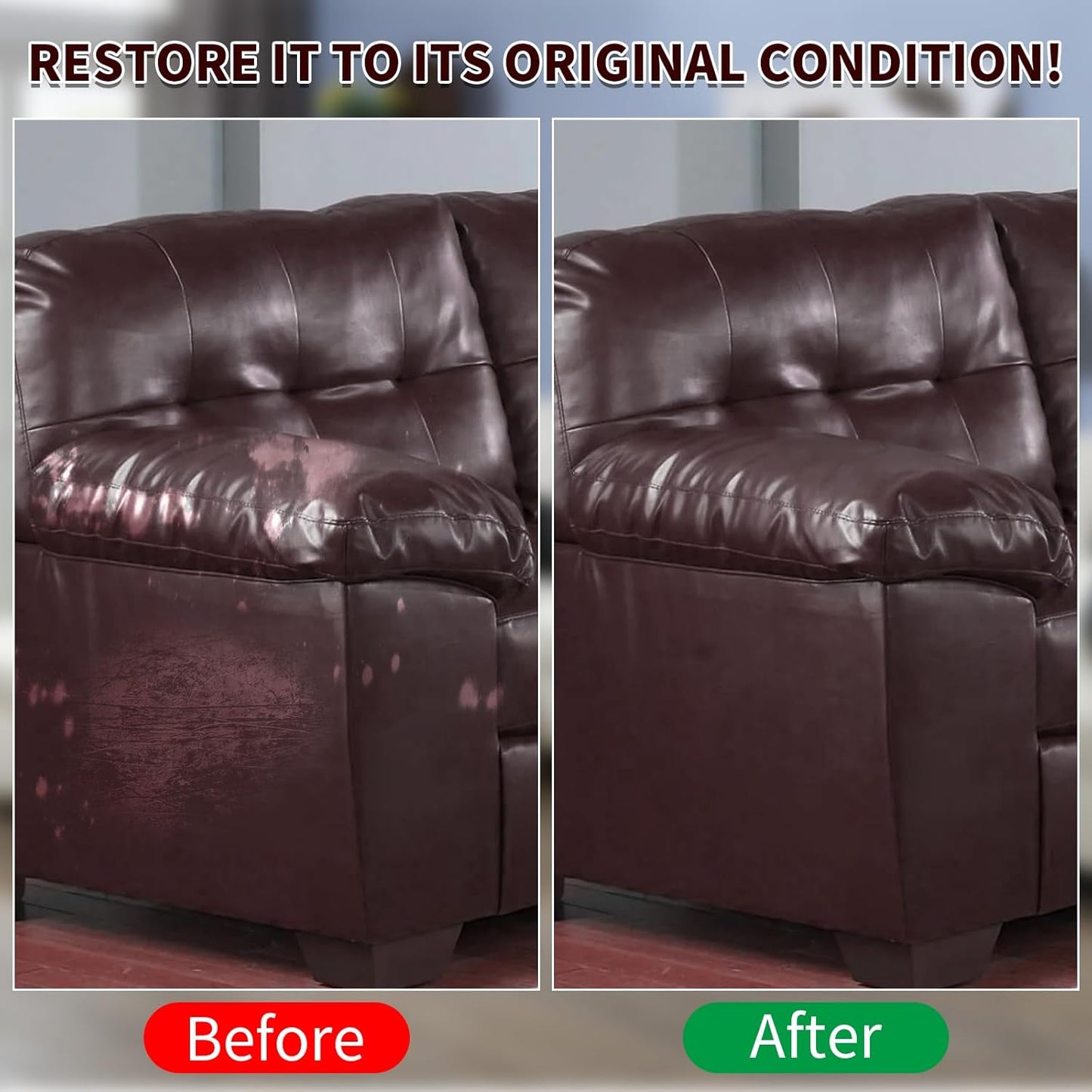 Maroon Leather Recoloring Balm with 100ml Mink Oil,Leather Couch Scratch Remover,Leather Repair kit for Vinyl Furniture and Car Interior,Leather Dye Paint,Mink Oil for Leather