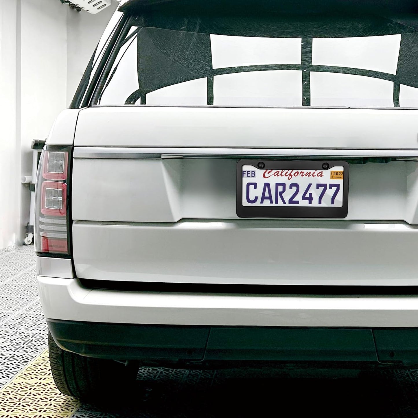 2PCS Matte Black License Plate Frames, 2 Holes Solid Aluminum License Plate Holder, Universal Car License Plate Frame for Man, Licence Plate Frame Black and Screws, by Lengnoyp