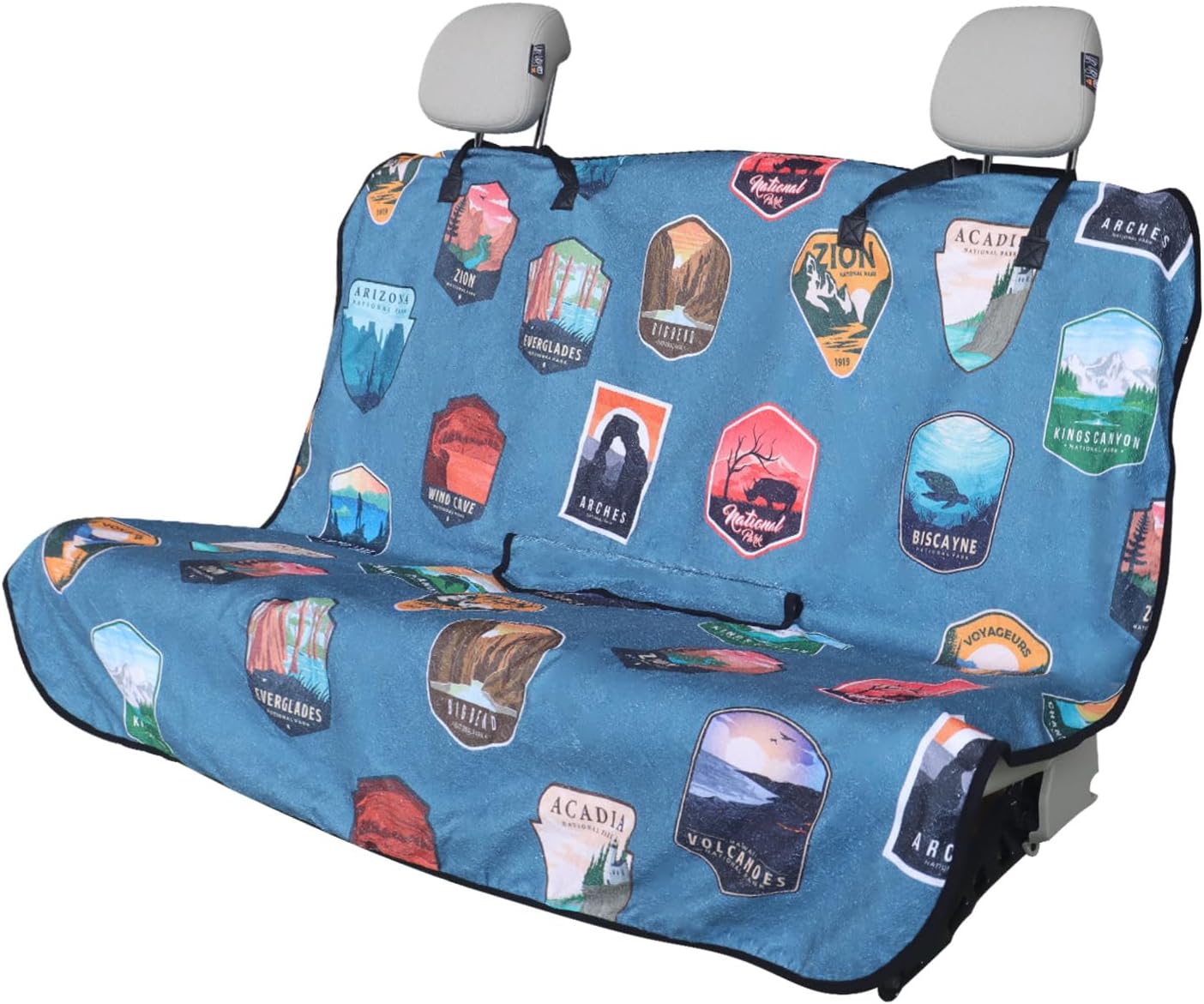 Back Seat Cover for Car Trucks Van SUV,Waterproof Rear Bench Towel Seat Covers for Dogs and Kids,Automotive Backseat Protector (National Parks)
