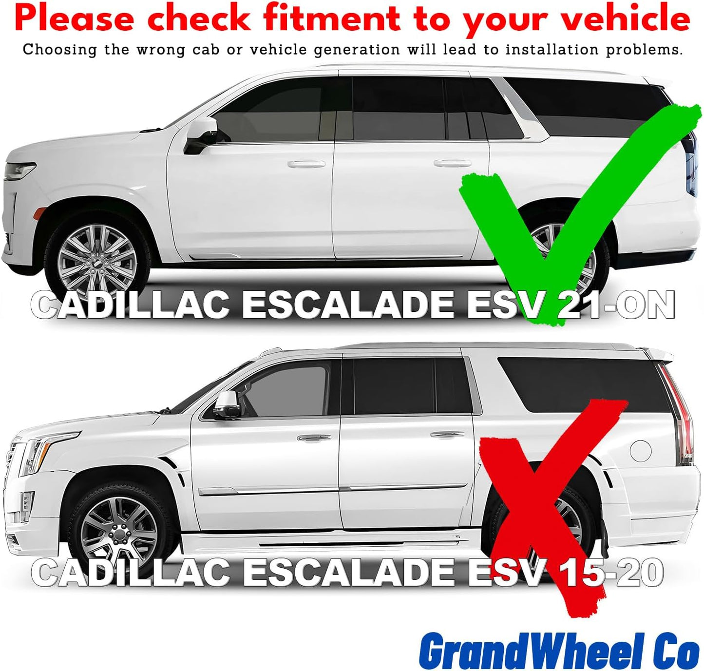 Window Deflectors Smoke Tinted In-Channel Side Window Vent Visor Deflectors Rain Guards Compatible with Escalade ESV 2021-2025 - 4pcs. GW0608