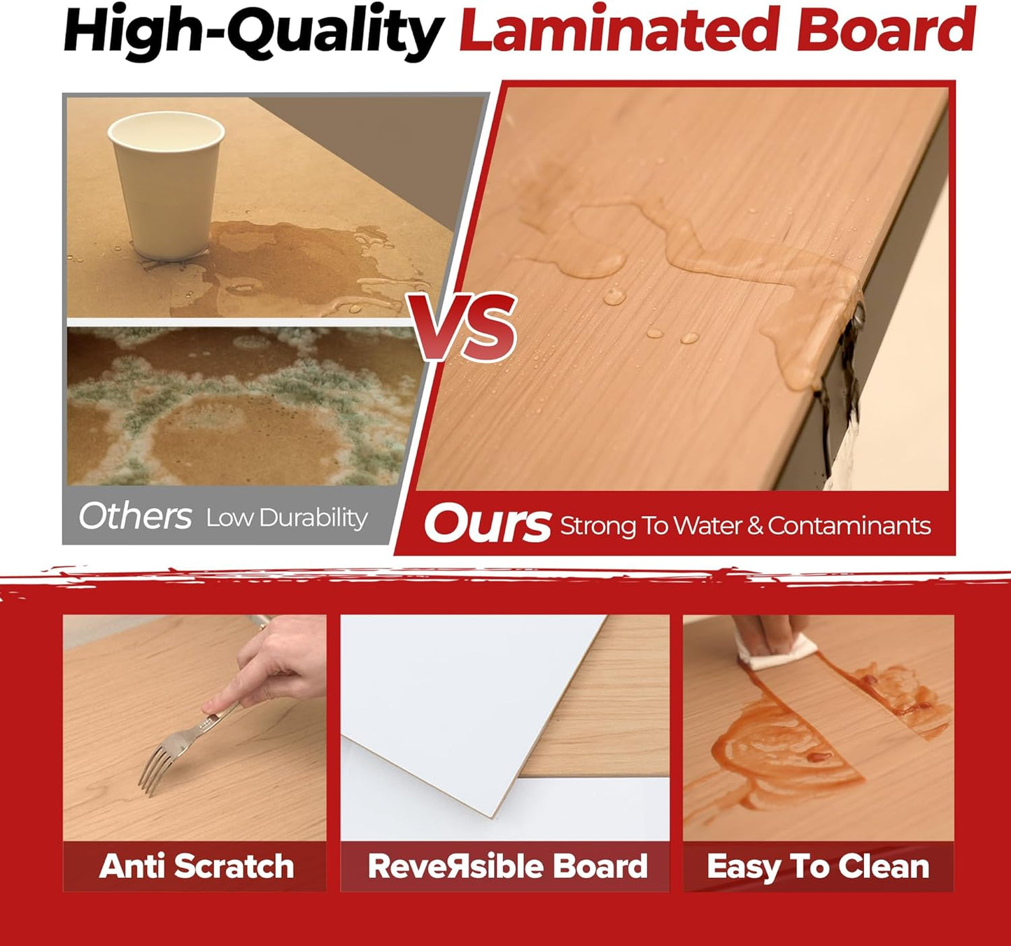 HOMEDANT 5 Tier Laminated Boltless Heavy Duty Garage Storage Adjustable Wide Size Metal Shelving Unit Utility Rack Shelves Organization Shelf Shed Warehouse 47.7" W x 24.1" D x 71.3" H 10Pack