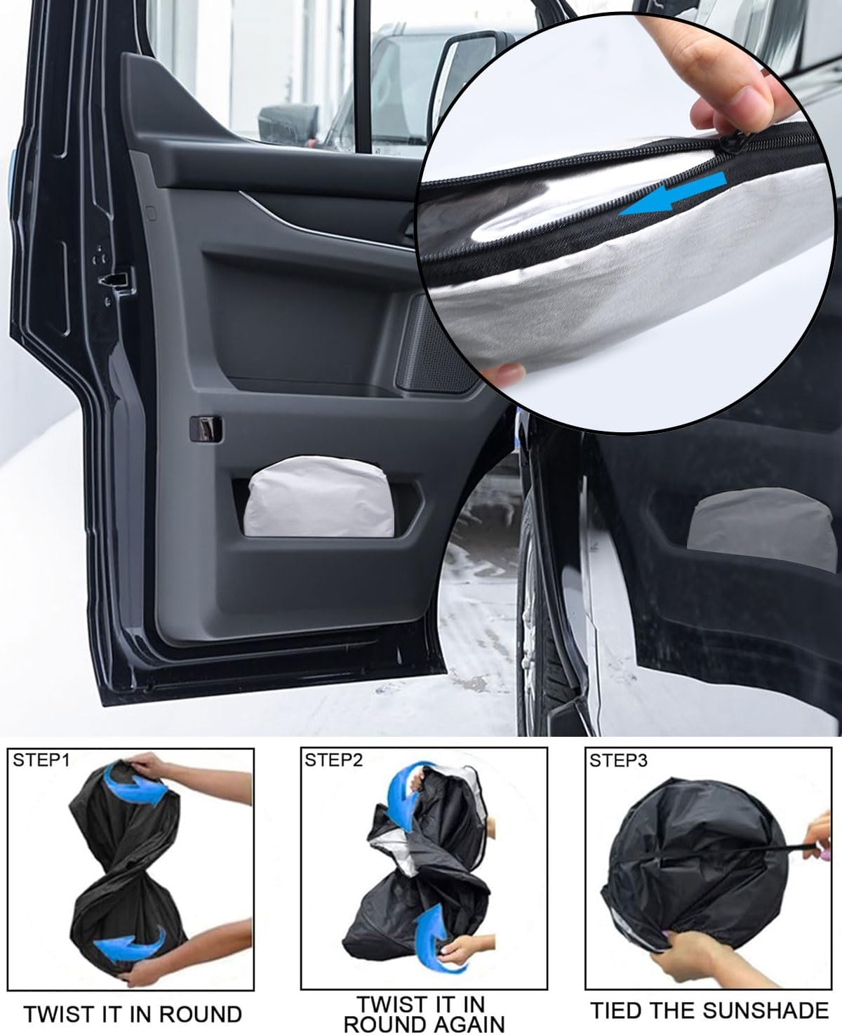2025 Upgrade Front Windshield Sun Shade Foldable Ford Transit Sun Shade Foldable Sun Shade Automotive Windshield Sunshades fit for Ford Transit 2015-2025 |Keep Car Interior Cooler|