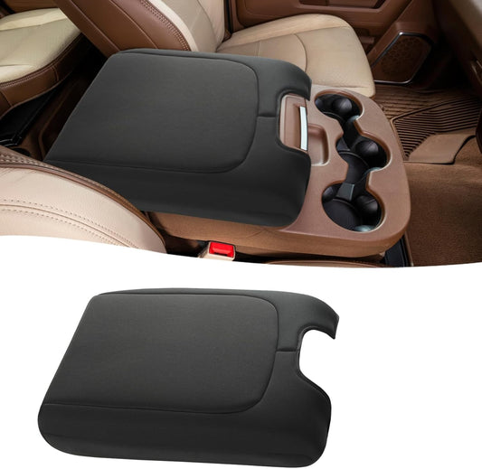 GIANT PANDA Custom Fit Console Cover for 2013-2018 Ram 1500 & 2013-2024 Ram 2500/3500/1500 Classic Model Jump Seat Console - Neoprene Armrest Center Cover - Full Protection - Black