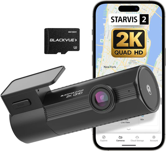 BlackVue Elite 8-1CH Dash Cam – 2K QHD Front Camera with STARVIS 2 Sensor, HDR, Smart Parking Mode, Power Saving, Event Detection, GPS, G-Sensor, USB-C Installation(128GB)
