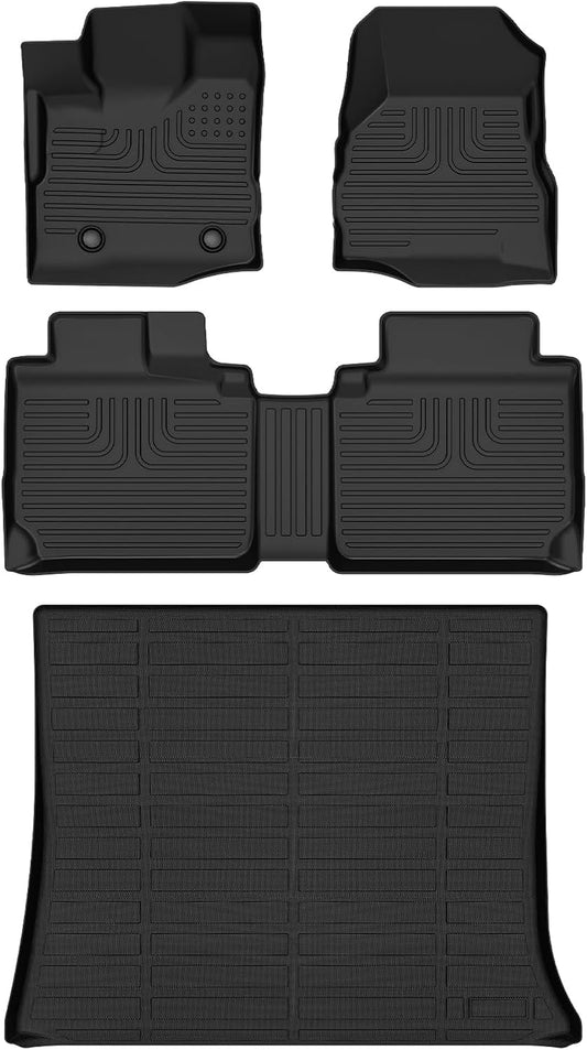 Wayhigh-All Weather Floor Mats and Cargo Liner for 2012-2017 Chevrolet Chevy Equinox/GMC Terrain 2012-2017 TPE Car Mats Waterproof Floor Liners Equinox Accessories