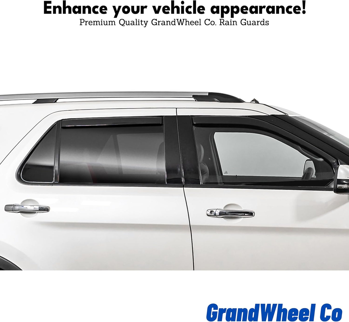 Window Deflectors Smoke Tinted in-Channel Side Window Vent Visor Deflectors Rain Guards Compatible with Ascent 2019-2025 - 4pcs. GW0882