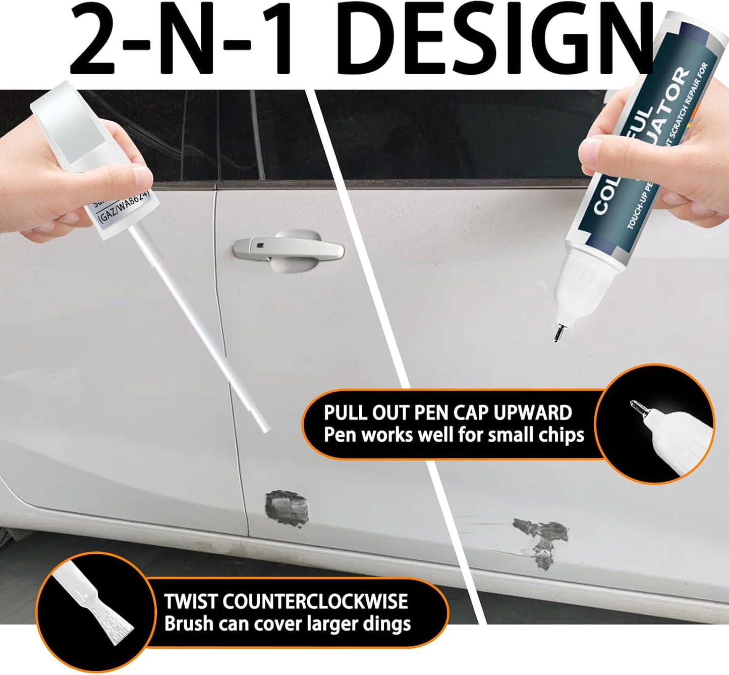 Mosaic Black Metallic(GB8/WA384A) Touch Up Paint Compatible with Chevrolet, Car Paint Pen Scratch Repair Two-In-One Touch Up Paint, Premium Car Scratch Remover for Deep Scratches