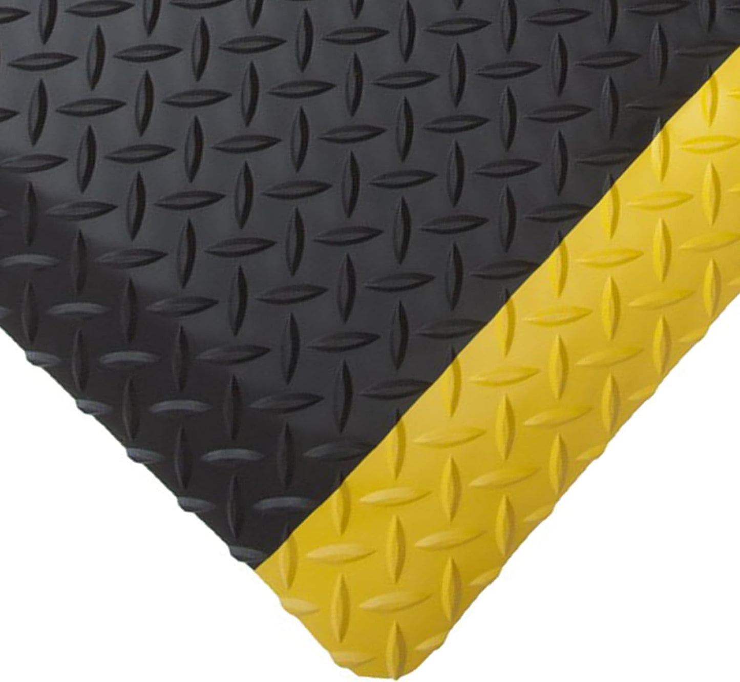 Rhino Mats, American Classic Diamond Anti-Fatigue Mats, Industrial Ergonomic Comfort Standing Mat for Work, Home, Garage, Office, Kitchen or Anywhere (Black/Yellow 9/16" Thick, 4 FT. x 5 FT.)