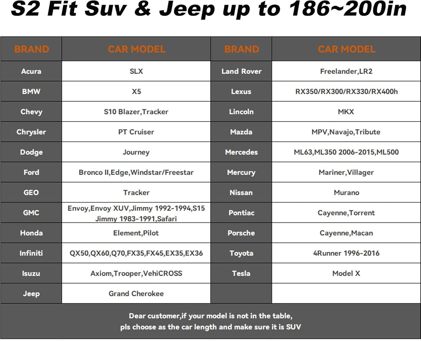 7-Layer SUV Car Cover Compatible with Jeep Grand Cherokee 2010-2024/BMW X5 2007-2024,Snowproof Outdoor Car Cover for Automobile All Weather with Door Zipper & Inner Cotton