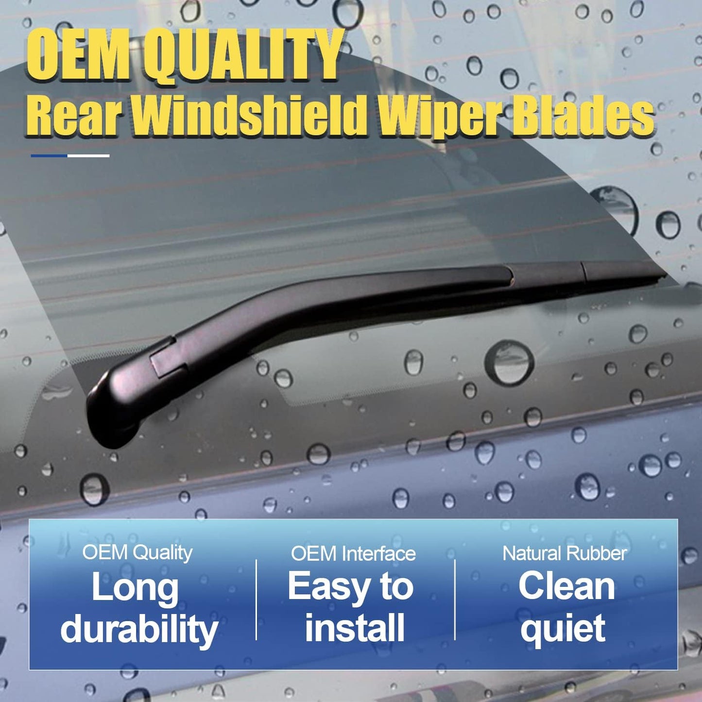 3 wipers Replacement For 2019 2020 2021 2022 2023 Toyota Rav4 Windshield Wiper Blades Original Equipment Replacement - 26"+16"+12" (Set of 3) U/J HOOK