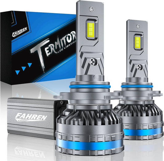 FAHREN 9012/Hir2 Bulbs, Upgraded 120W 60000LM Fog Lighting Bulb with fan, 6500K Cool White IP68 Waterproof tire lights,Pack of 2