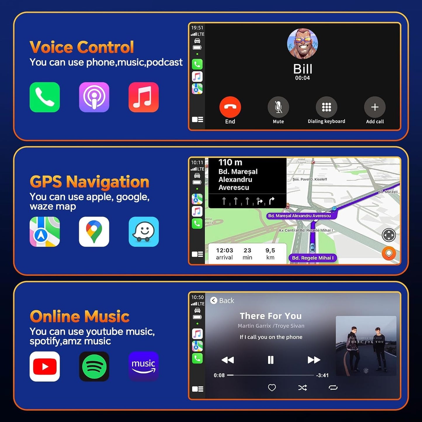 Master Cables Wireless Carplay Adapter 2 in 1 for Apple CarPlay & Android Auto,Wireless CarPlay USB A & USB C Dongle Converts Wired to Wireless,Compatible with Cars from 2016,Plug & Play
