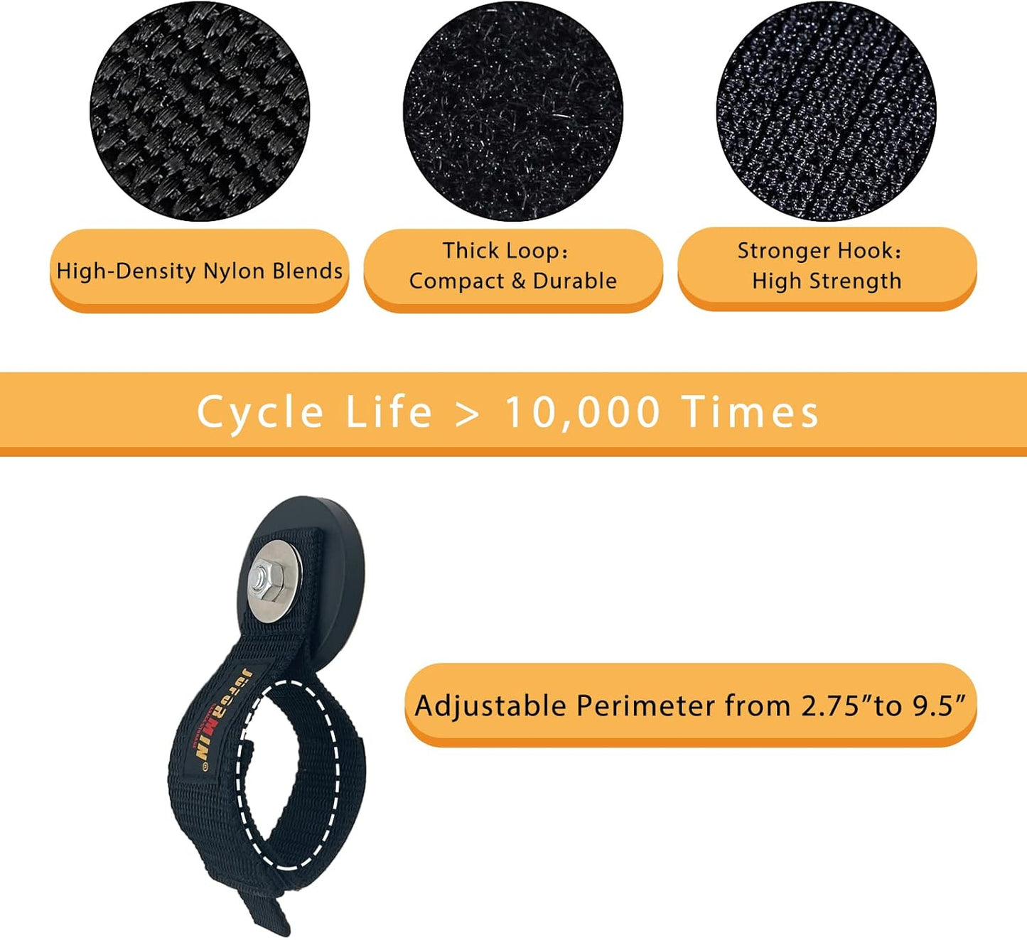 Heavy Duty Magnetic Hook, Magnetic Tool Holder, Magnetic Garage Hooks, Extension Cord Strap for Cable, Rope, Wire Storage in Garage,Workshop,RV,Pick-up(Dia.2.59" Magnet * 4Pcs)