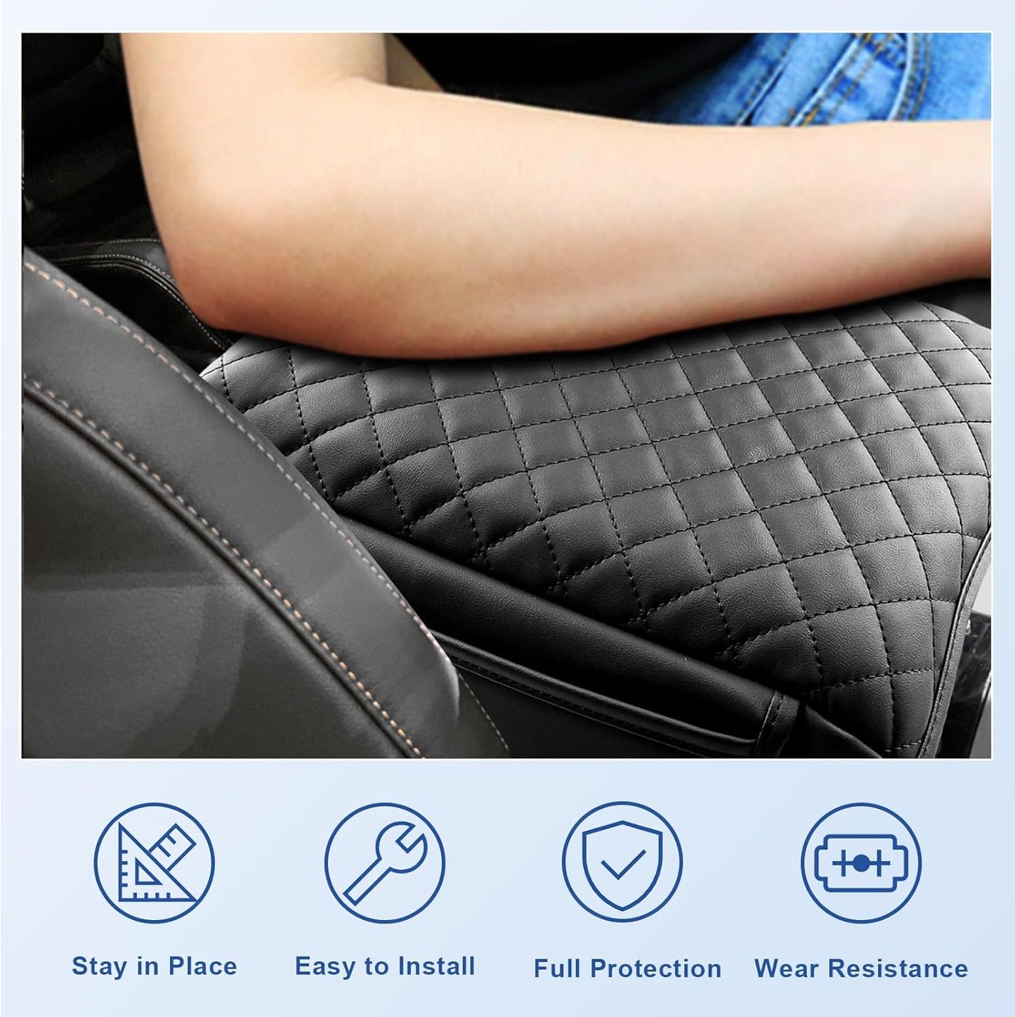 CDEFG for 2026 Honda Passport Center Console Cover for 2026 Honda Passport Accessories Armrest Cover 2026 Passport Middle Console Pad Arm Rest Cushion