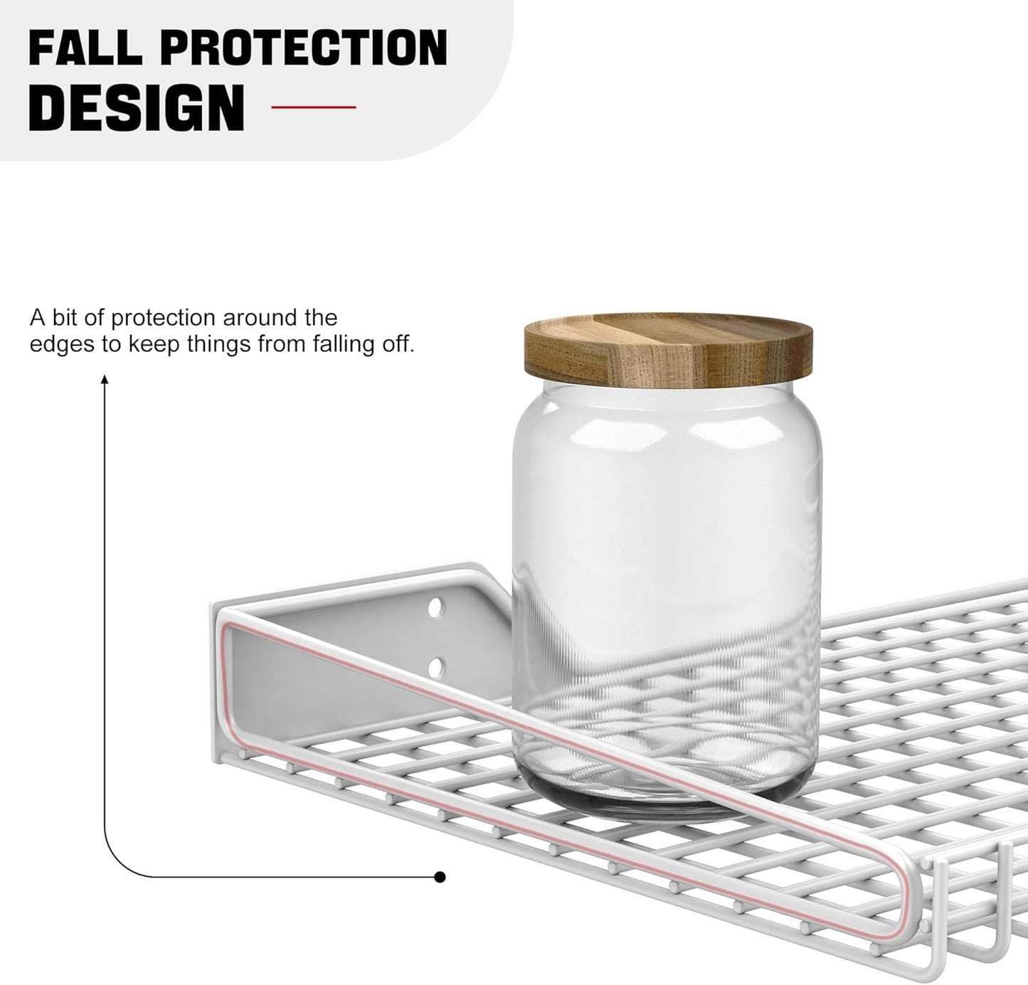 Ultrawall Wall Mounted Storage Shelf for Garage, 4 Pack Metal Shelf Rack, Heavy-Duty Wall Organizer Shelves Suitable for Shop, Shed, Garage 23.5inch x 12inch(White)