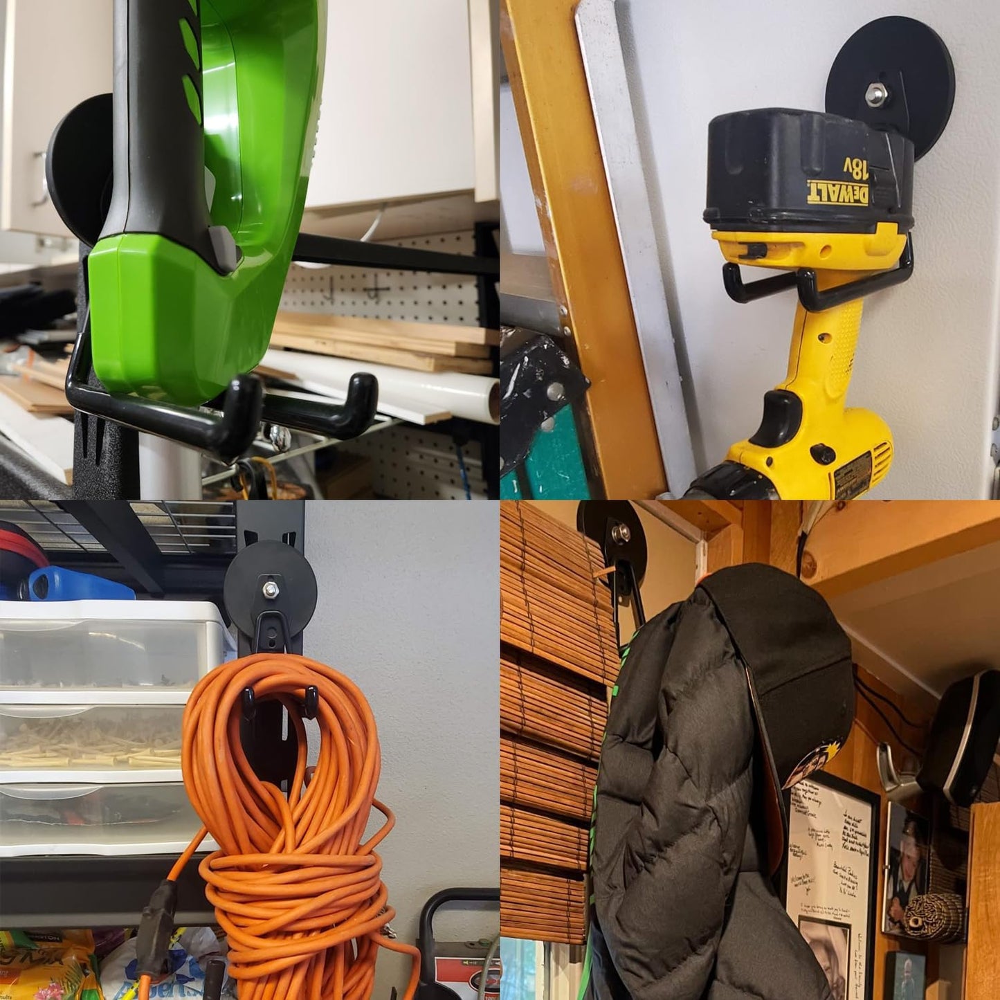 MUTUACTOR Large Magnetic Hooks,2pcs Super Strong Magnetic Storage Hooks for Hanging Tools Heavy Duty Magnetic Storage Hooks for Tools Organization,Power Drill Drivers,Tool Box,Chest or Metal Cabinet