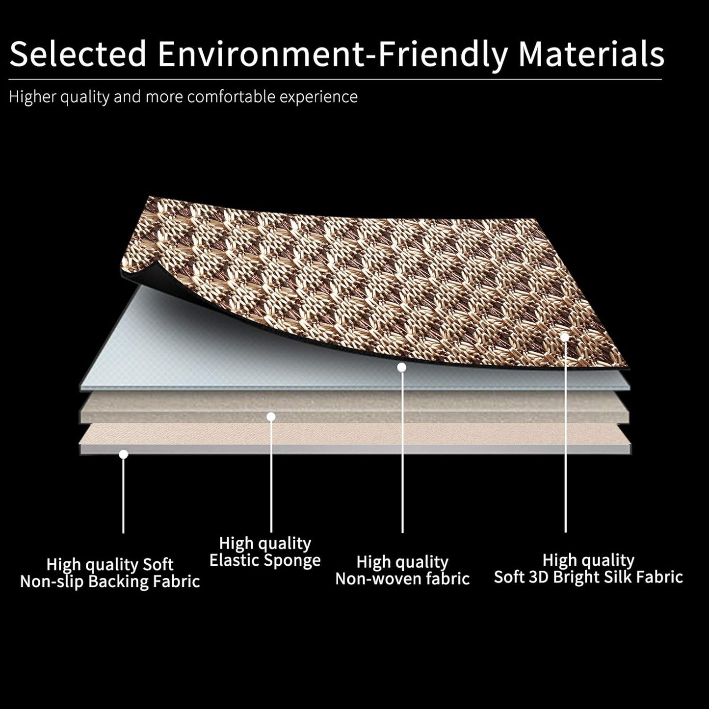 Auto Newer Breathable Universal Four Seasons Car Seat Covers, Luxury Include Front Car Seat Protector and RearCar Seat Cushion,Compatible with 95% Vehicles， Fit for Cars Truck SUV (Beige,3PCS)