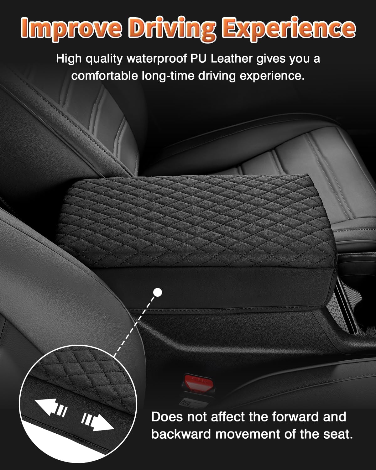 Shademax Center Console Cover Subaru Crosstrek 2024 2025 2026/2024 2025 2026 Impreza Accessories Armrest Cover Cushion Pad Cover PU Leather Middle Console Cover Armrest Seat Box Portector Anti-Scratch