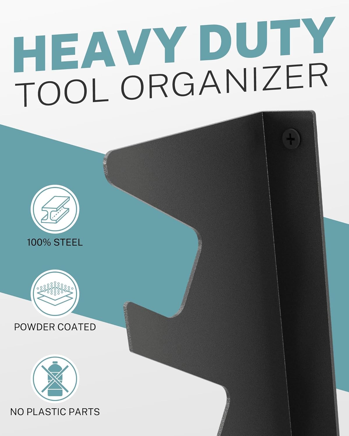 Garage Tool Organizer Wall Mount, Shed Yard Organization Racks for Walls, Horizontal Tool Racks, Shovels and Rakes, 2FT