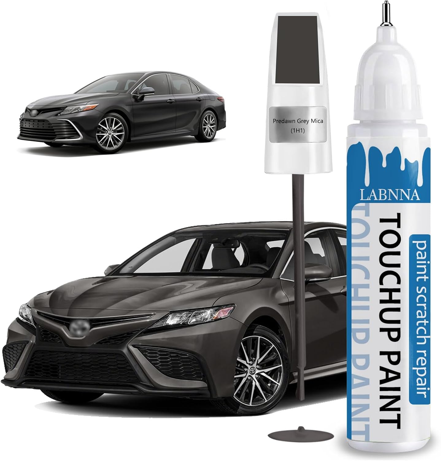 Predawn Grey Mica(1H1) Touch Up Paint for Toyota-Exact Match 2 in 1 touchup Paint Pen for Chips and Nicks Repair Car Paint Scratch Repair Kit