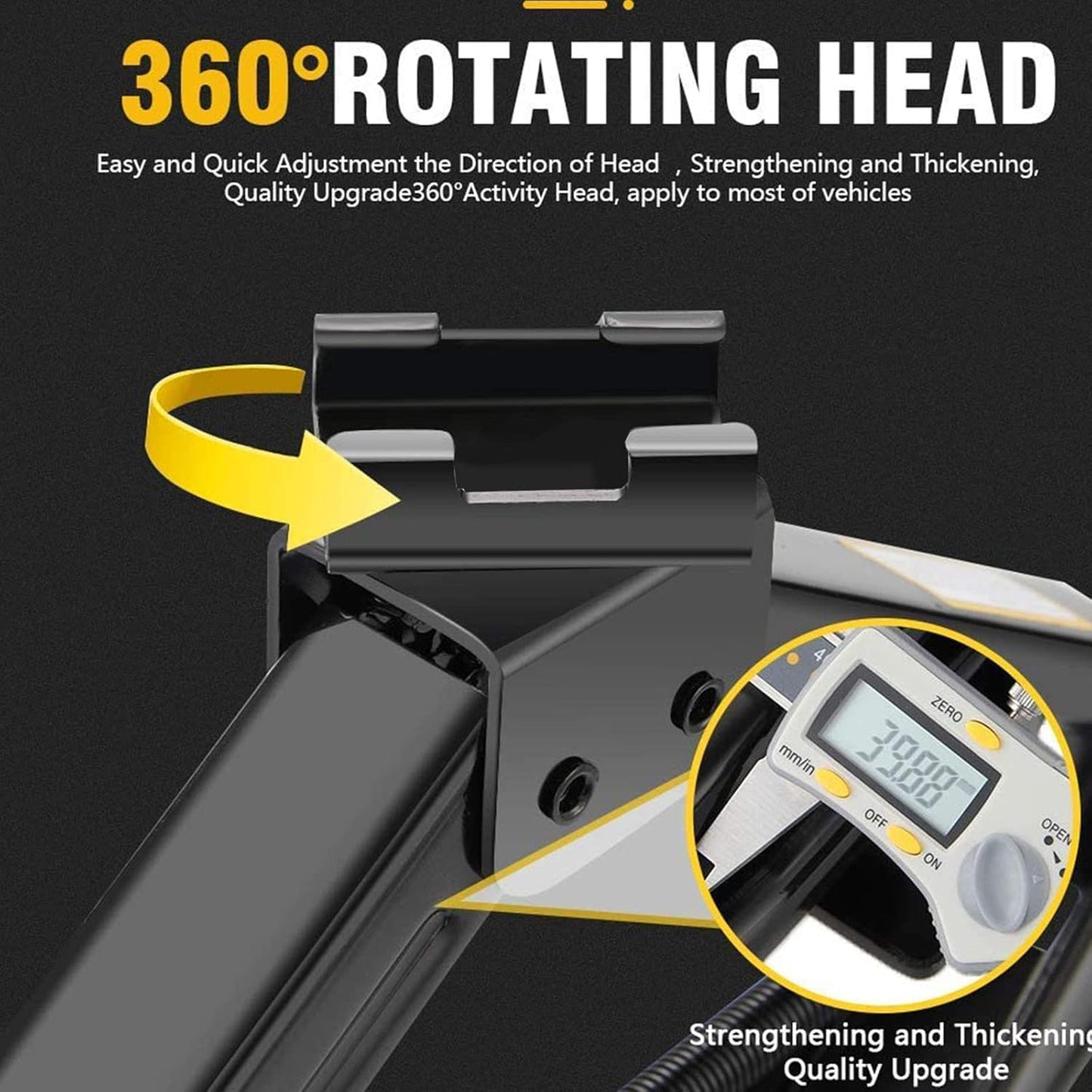 Scissor Jack for Car-3.0Ton(6614lbs) 丨Car Jack Kit-Tire Jack丨Portable,丨deal for SUV and Auto-with Crank Handle丨Heavy Duty Material,Black (3.0T)